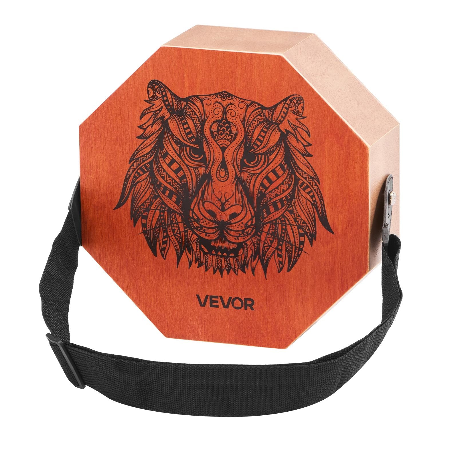 VEVOR Unique Cajon Box Drum, with Internal Guitar Strings, Portable Wooden Percussion Box, Birch Wood Drum Musical Instrument with Adjustable Strap, for Beginners & Professionals, 295 x 295 x 100 mm