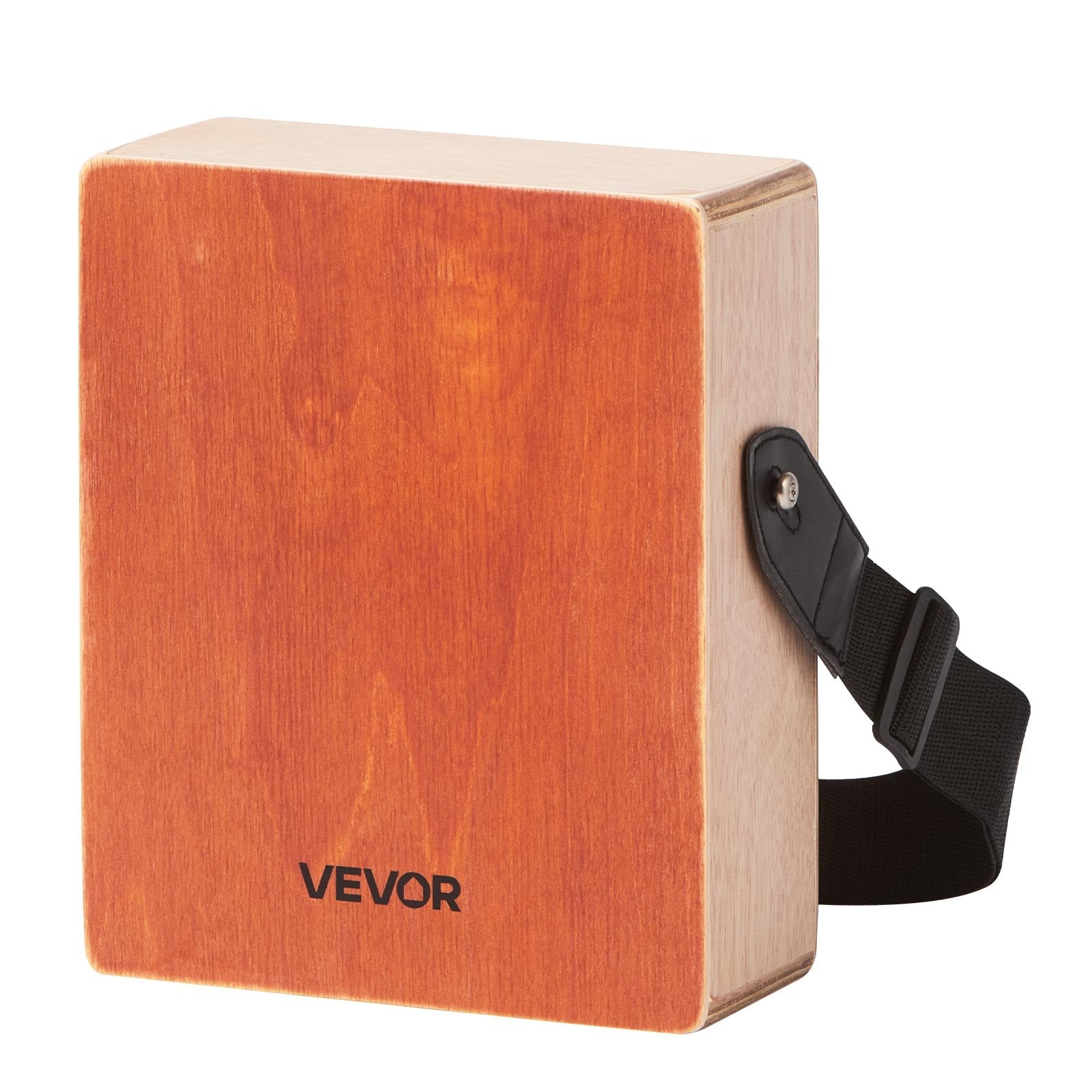 VEVOR Cajon Box Drum, with Internal Guitar Strings, Lightweight Wooden Percussion Box, Portable Birch Wood Drum with Travel Bag, Adjustable Strap, for Beginners and Professionals, 230 x 100 x 280 mm