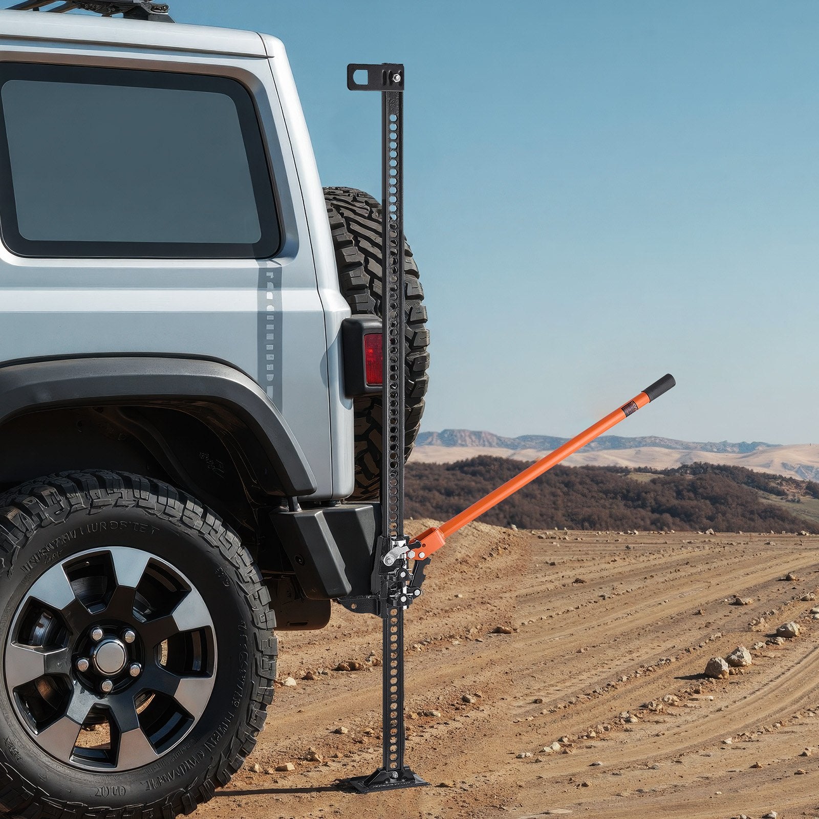 VEVOR Farm Jack, 152.5 cm Utility High Lift Farm Jack, 3.18 Ton Capacity Ratcheting Off Road Utility Jacks, Heavy-Duty Lift Jacks with 130.1-1380 mm Lifting Range for Tractor, Truck, SUV