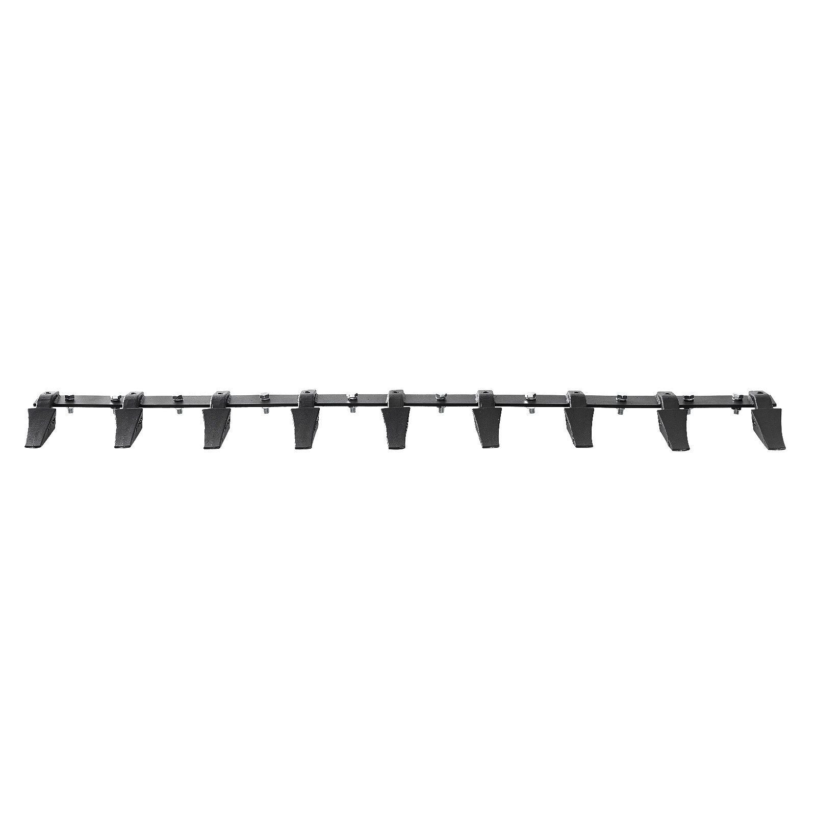 Bucket Tooth Bar, 1800mm, Heavy Duty Tractor Bucket 9 Teeth Bar for Loader Tractor Skidsteer, 2000 kg Load-Bearing Capacity Bolt On Design, for Efficient Soil Excavation and Bucket Protection