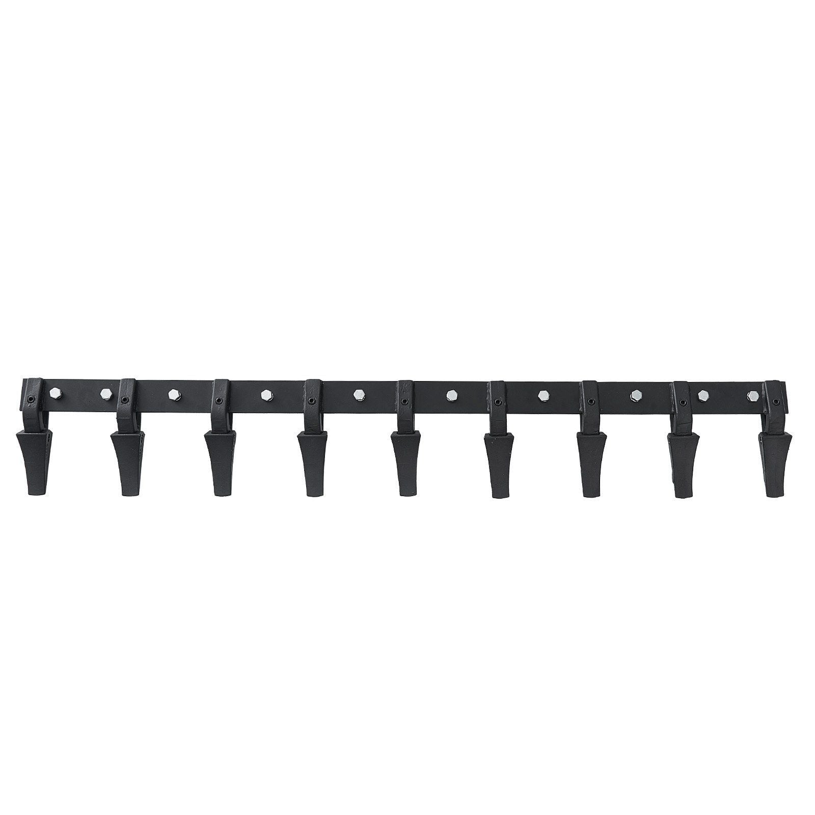 Bucket Tooth Bar, 1800mm, Heavy Duty Tractor Bucket 9 Teeth Bar for Loader Tractor Skidsteer, 2000 kg Load-Bearing Capacity Bolt On Design, for Efficient Soil Excavation and Bucket Protection