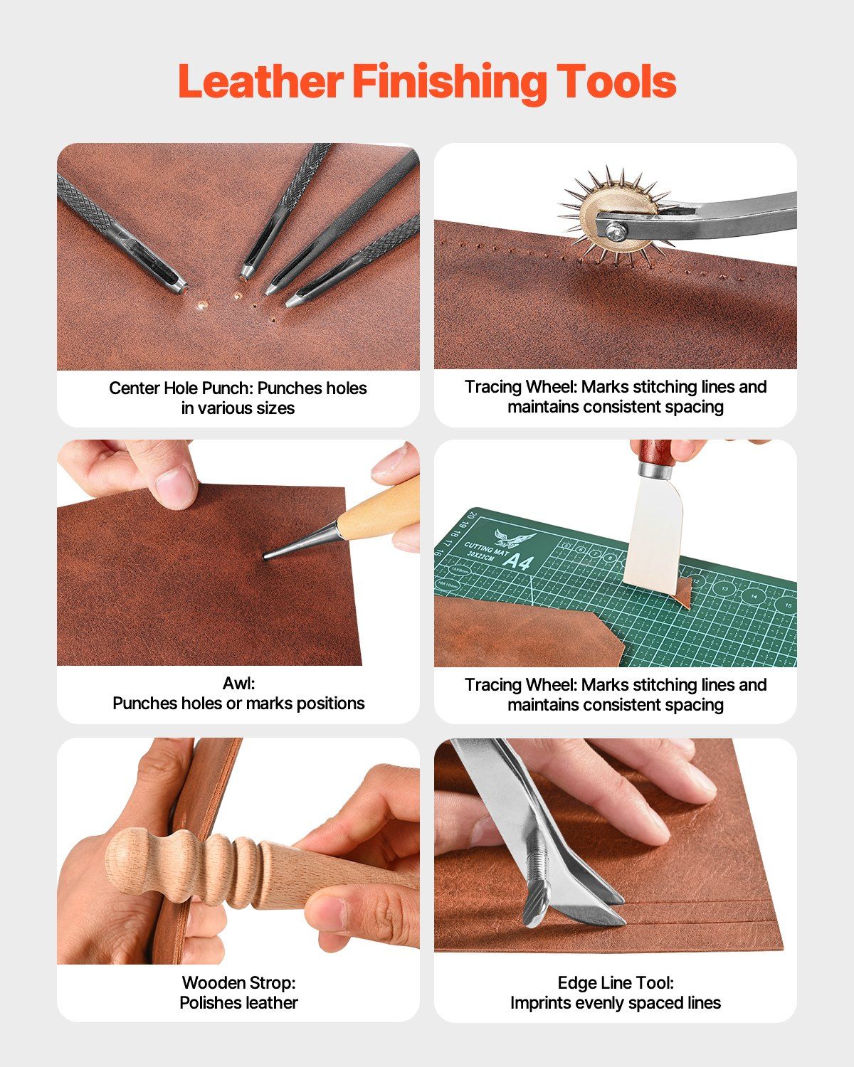 Leather Working Tools Kit, 59 PCS Leather Craft Tools with Portable Canvas Storage Bag, Engraving Punching Sewing Stamping Sanding Tools, Ideal for Beginners DIY Enthusiasts and Professionals