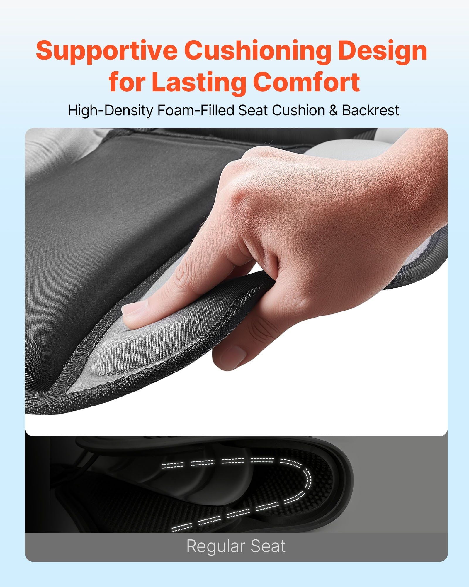 Kayak Seat, 1 Pack 31 mm Thick, Universal Paddle Board Seat with Back Support, Sit-on-Top Soft Padded Cushion with Storage Bag & Adjustable Straps for SUP, Fishing/Inflatable Kayak, Rowboat