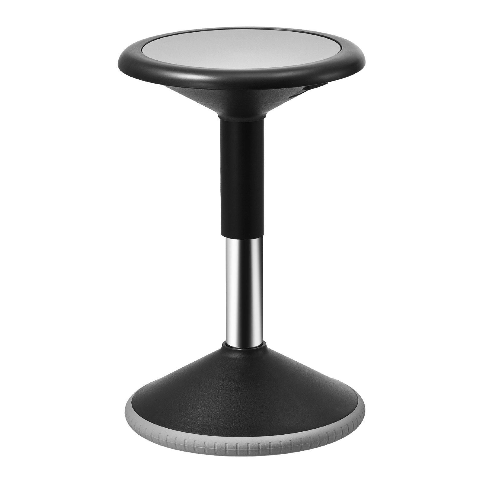 Wobble Chair, Height-Adjustable (15.7-21.7") Active Chair, Flexible Seating Wobble Stool Made of PVC+ABS Improves Focus & Posture, Ideal for Schools, Office and Home, Age 12-18, Black