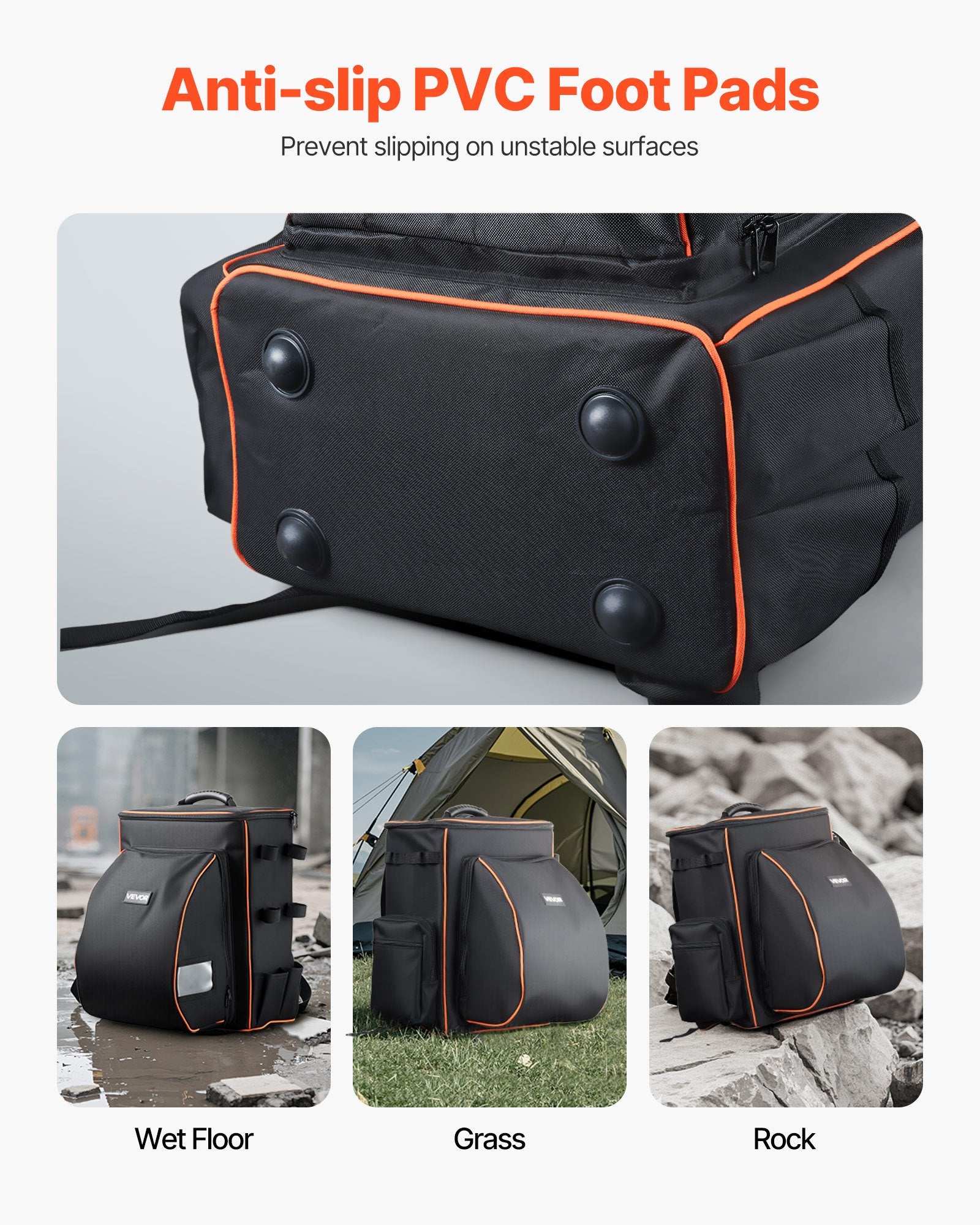 VEVOR 35.6L Welding Backpack 600D Polyester Welder Backpack for Tools and Helmet