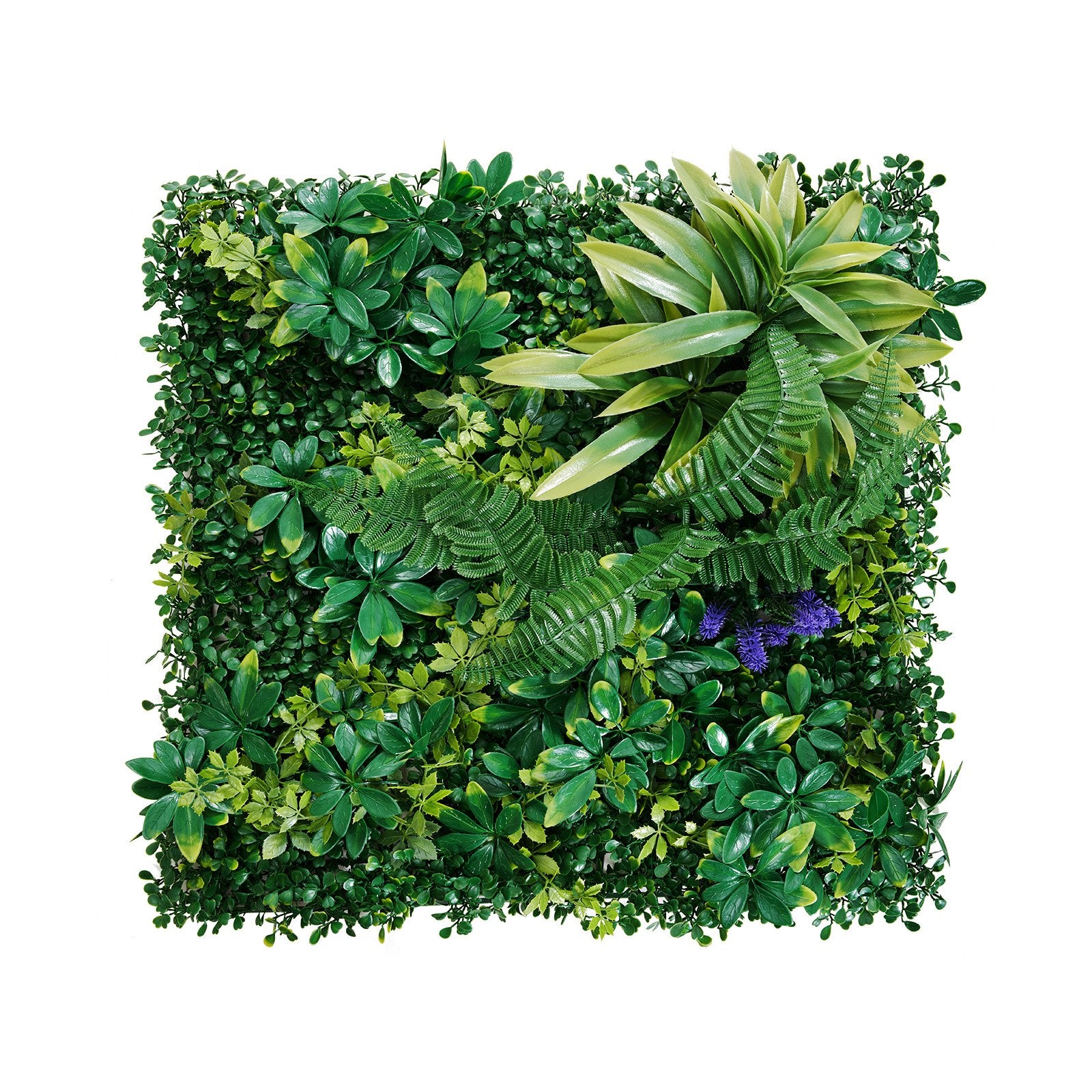 VEVOR Artificial Grass Wall Panels, 12 PCS 20 x 20 inch, 3D Combination Greenery Boxwood Panel for Indoor Outdoor Green Decor & Ivy Fence Covering, Privacy Backdrop Wall Hedge Screen for Garden