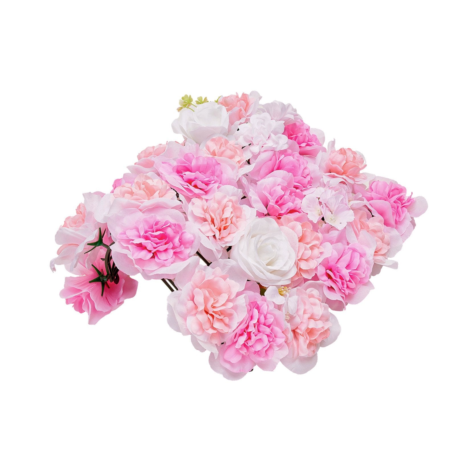 VEVOR 3D Flower Wall Panel, 12 PCS 15 x 15 inch, Artificial Floral Wall Background Mesh Backing Mat,Seamless Design&Easy Installation for Wedding Valentines Day Home Baby Party Backdrop Decor,Pink