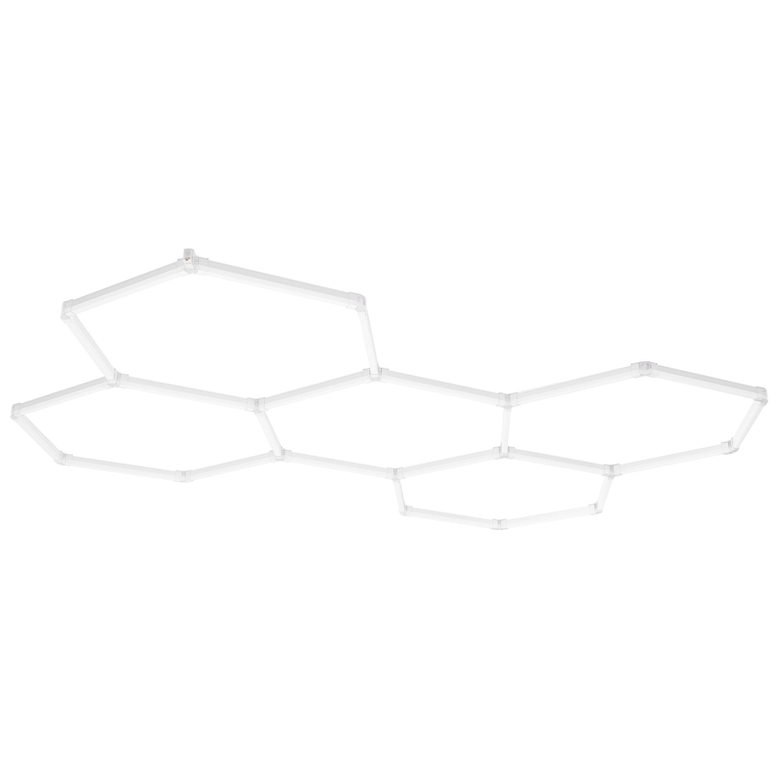 VEVOR Hexagon Garage Lights, 26400LM, 6500K 5 Grid Systems Honeycomb Hexagonal Garage LED Lights, DIY Cool White Car Detailing Garage Ceiling Lighting Bright Shop Light for Gym Basement Workshop