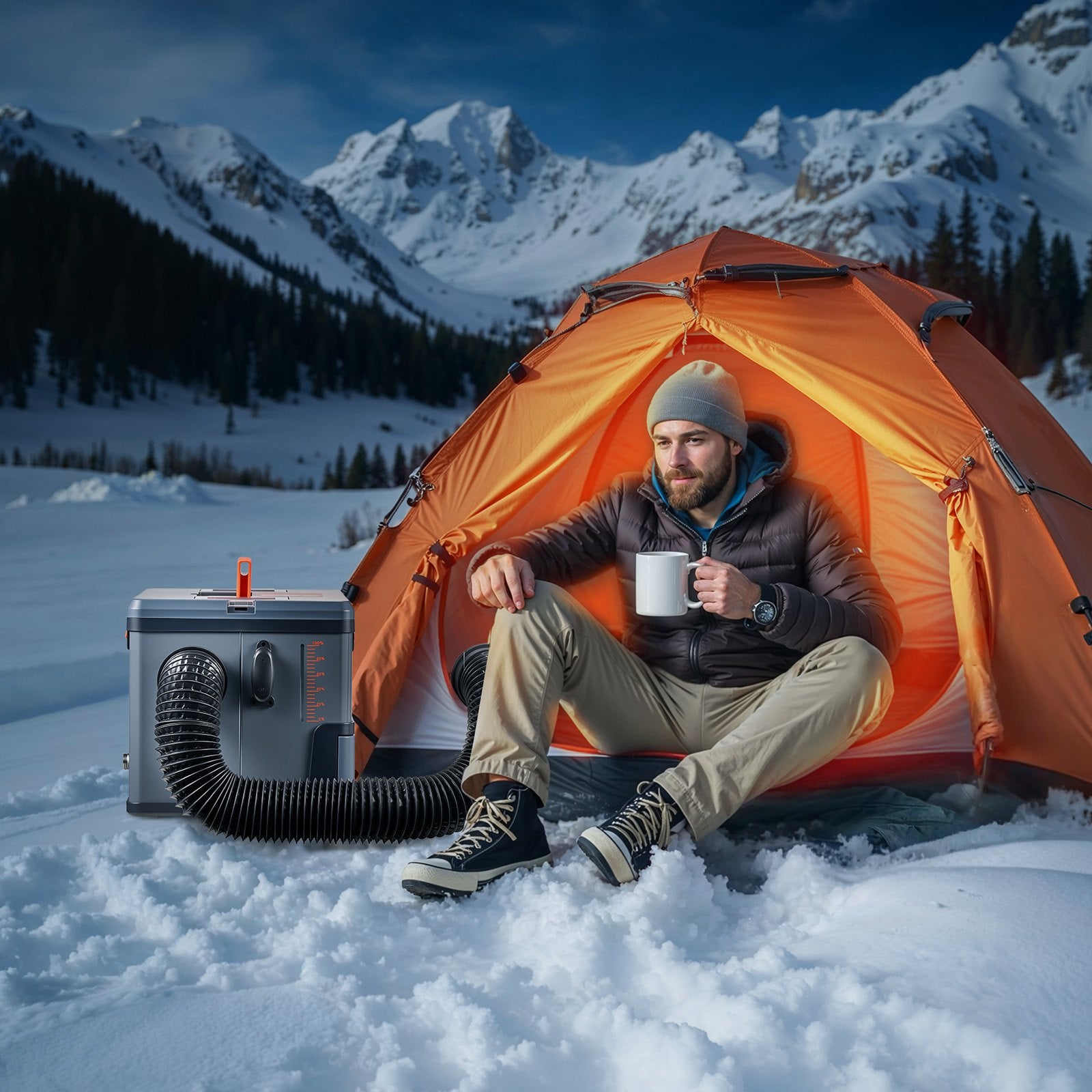 VEVOR Diesel Heater, 8KW, DC 12V/24V, All in One Portable Diesel Air Heater with Bluetooth APP Control, Remote Control and LCD Screen, 5 L Fuel Tank for Trucks, Vans, RVs, Campers, and Garages