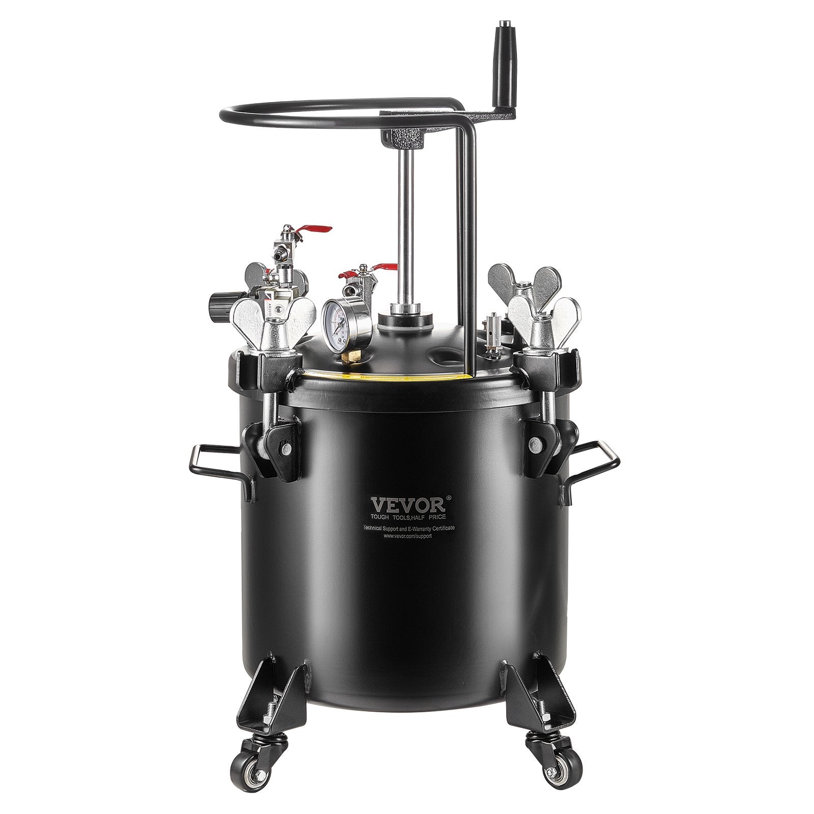 VEVOR Spray Paint Pressure Pot Tank 20L/5gal with Casters Leak Repair Sealant