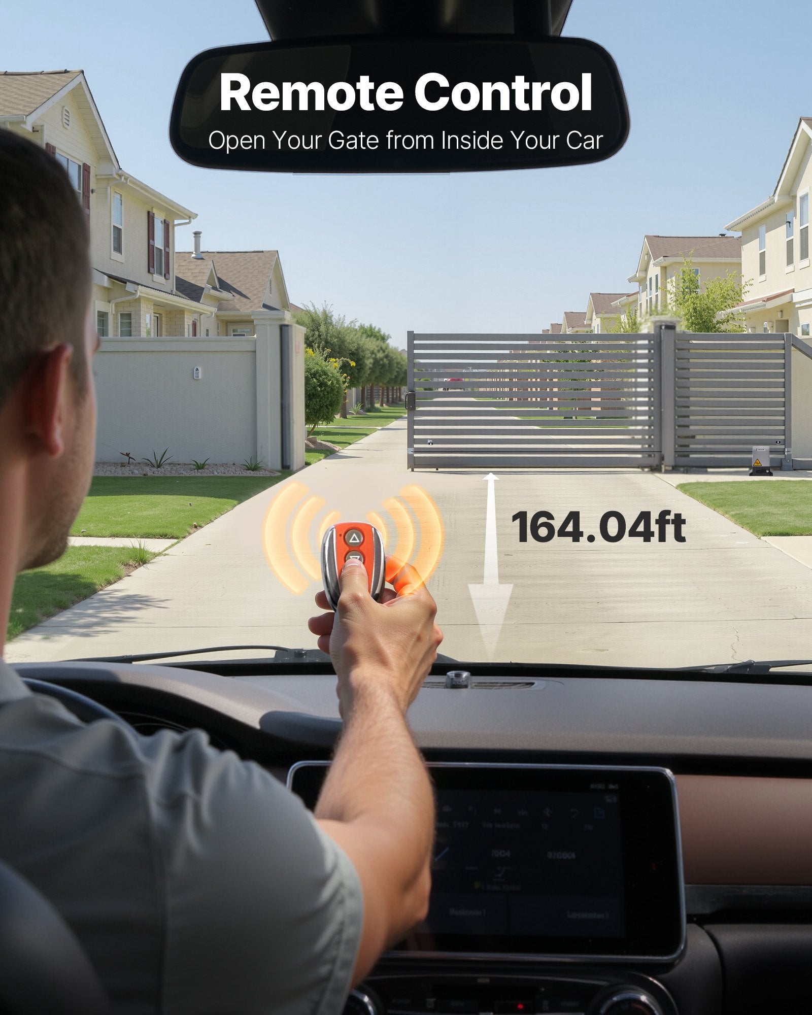 VEVOR 550W Electric Sliding Gate Opener 1500kg Chain Drive Infrared Sensor