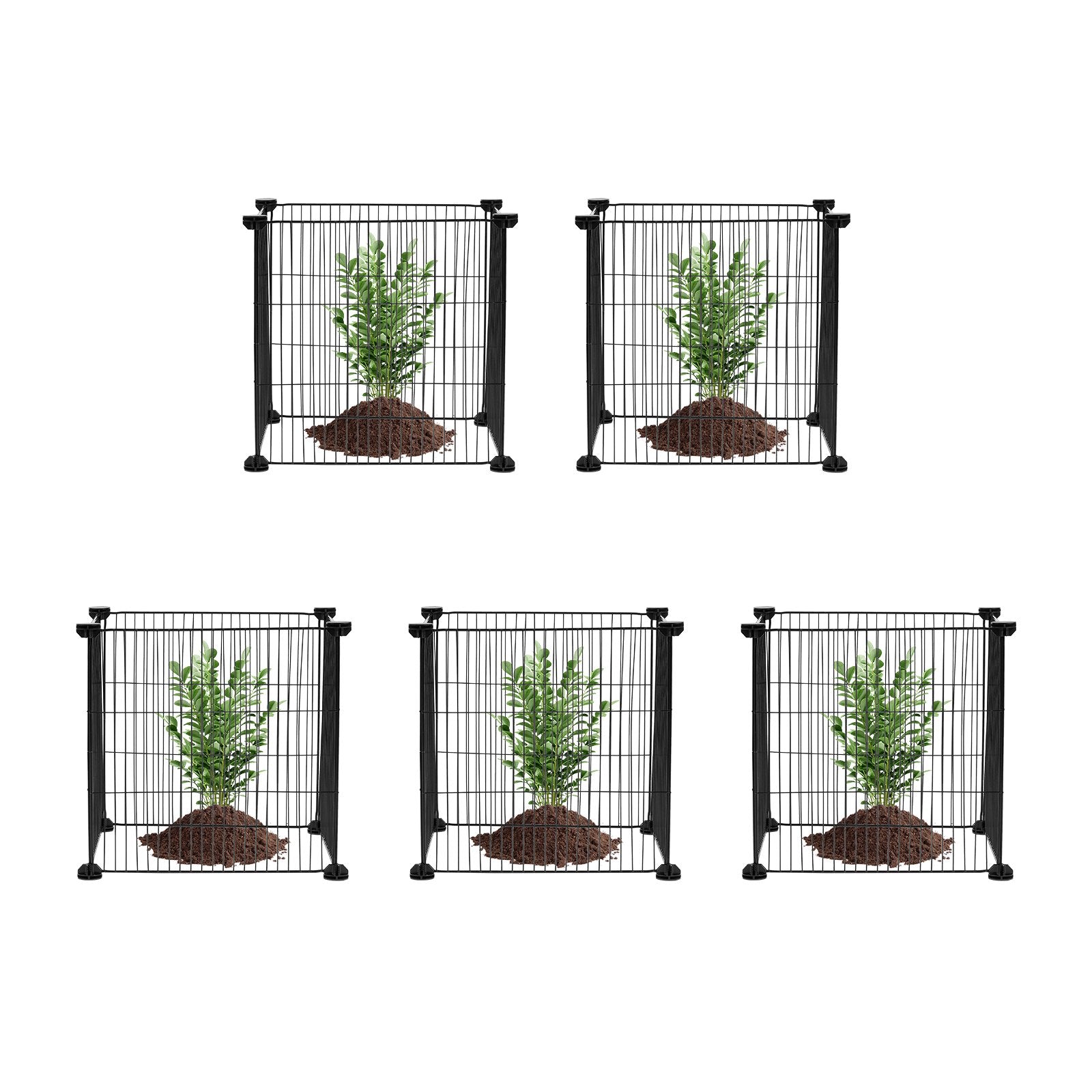 VEVOR 5 Pack Plant Protector from Animals, 390 mm x 390 mm Chicken Wire Plant Protector, Plant Cages for Outdoor Plants, Flowers & Vegetables, Keeps Bunny Chicken Squirrels Out, 20pcs Metal Mesh