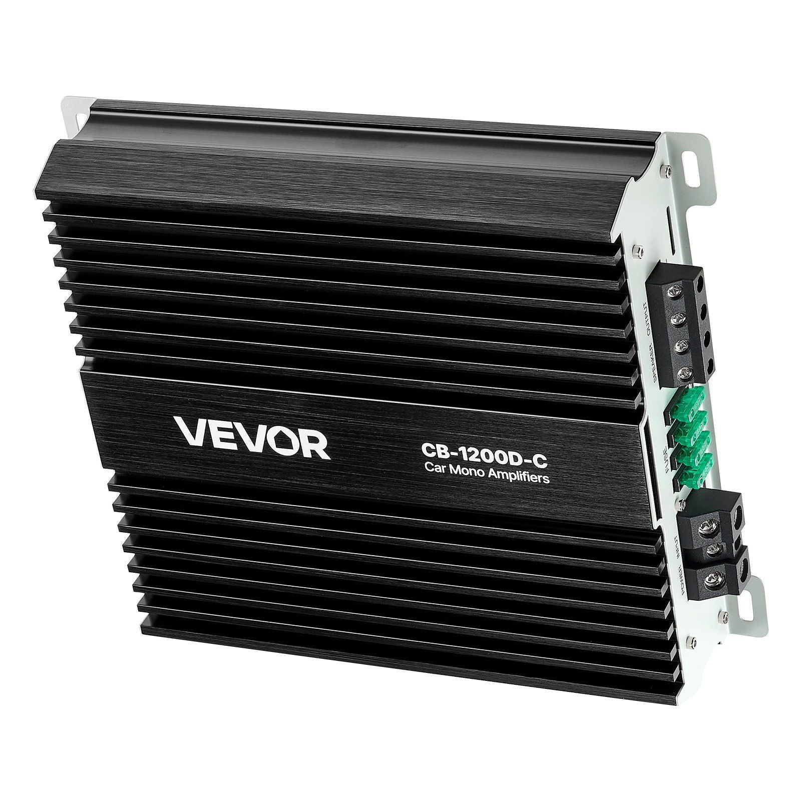 Monoblock Car Amplifier, 1200W RMS MAX, 1/2/4 Ohm Stable, 1-Channel Class D Car Audio Amplifier with Remote Subwoofer Level Control, Low Pass Filter, Bass Boost & Phase Shift, Volume Controller