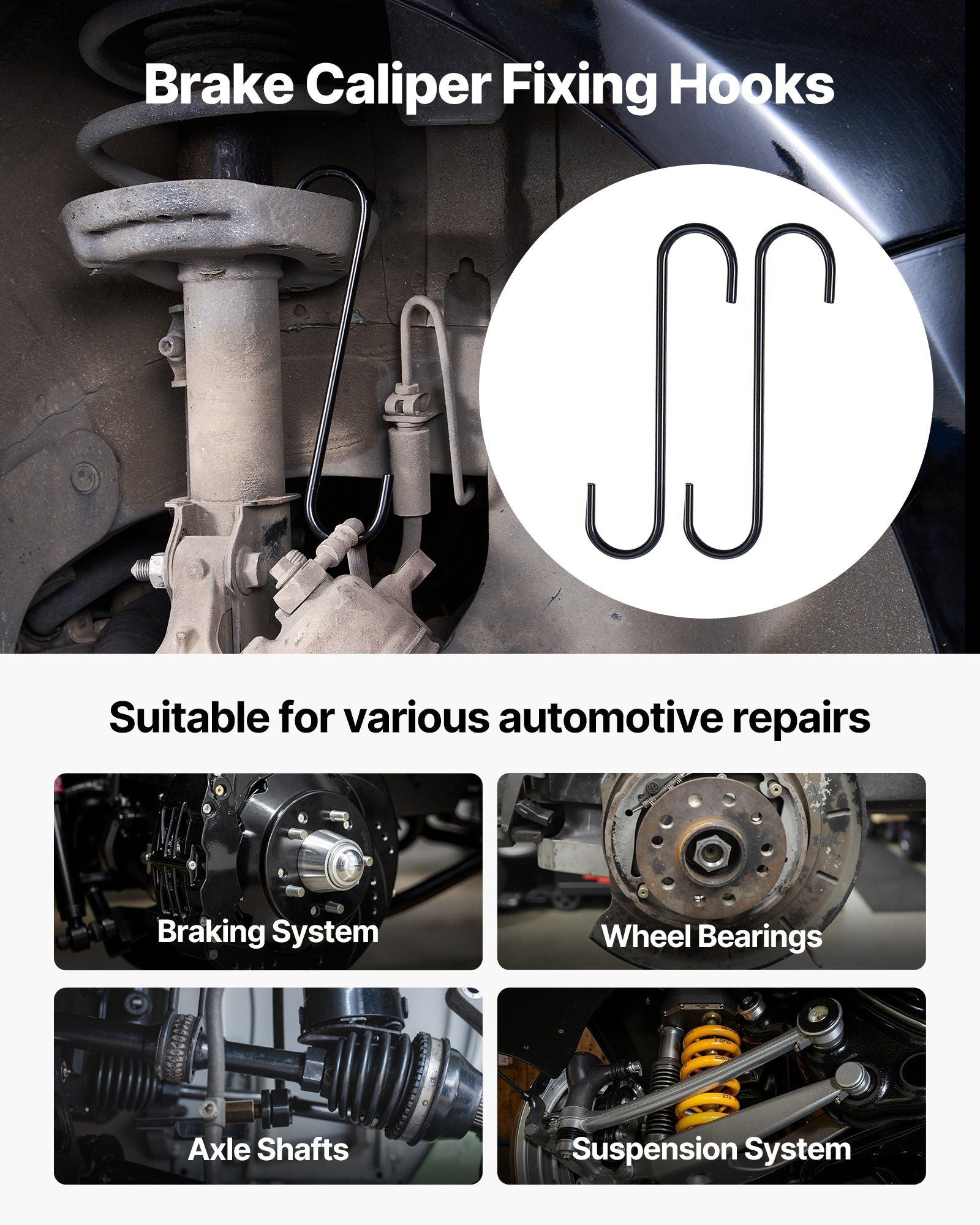 Wheel Bearing Hub Removal Tool Kit, Compatible with All Axle Bolt Hubs 5, 6, 8 Lug Hubs Buster Puller, Universal Wheel Hub Shocker, Wheel Hub Buster Tool with Nuts & Washers for Sedan SUV Truck
