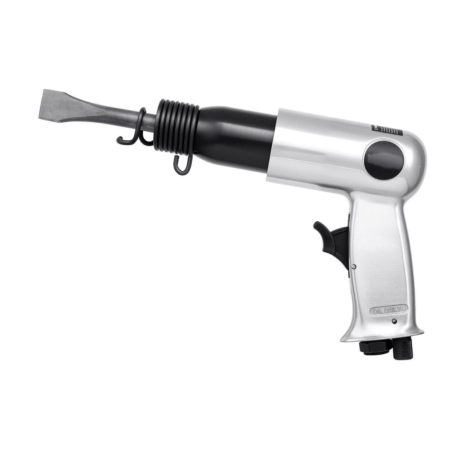 Air Hammer, 3500BPM Pneumatic Hammer with 70mm Stroke & 4PCS Chisels Round Shank, Pistol-Grip Compact Air Chisel Pneumatic Shovel Tool for Cutting Punching Scraping