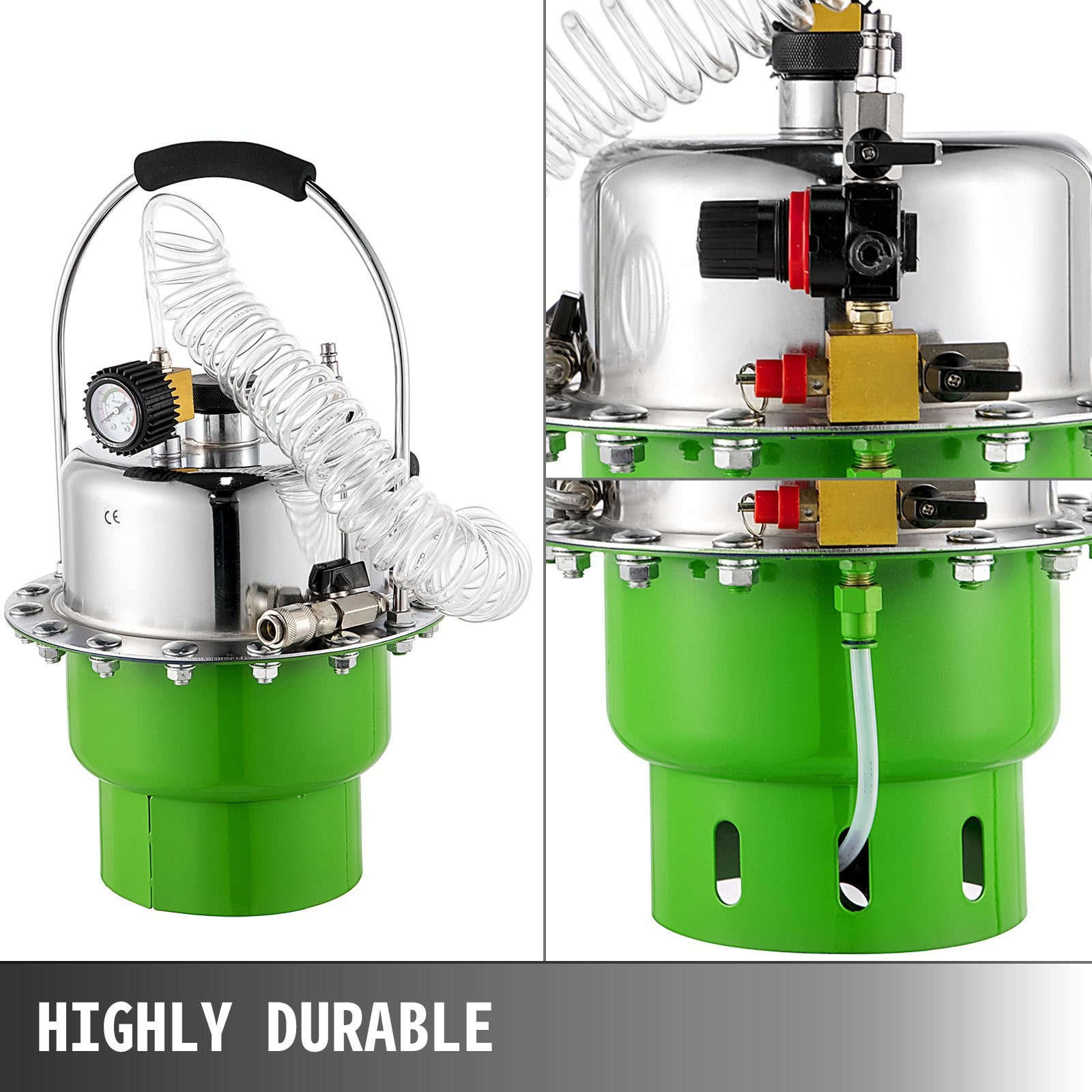 VEVOR Pneumatic Air Pressure Bleeder, Brake Pressure Bleeding Tool Portable Brake and Clutch Bleeder Valve System Kit Garage Workshop Mechanics Brake Oil and Fluid Extractor Bleeder Tool