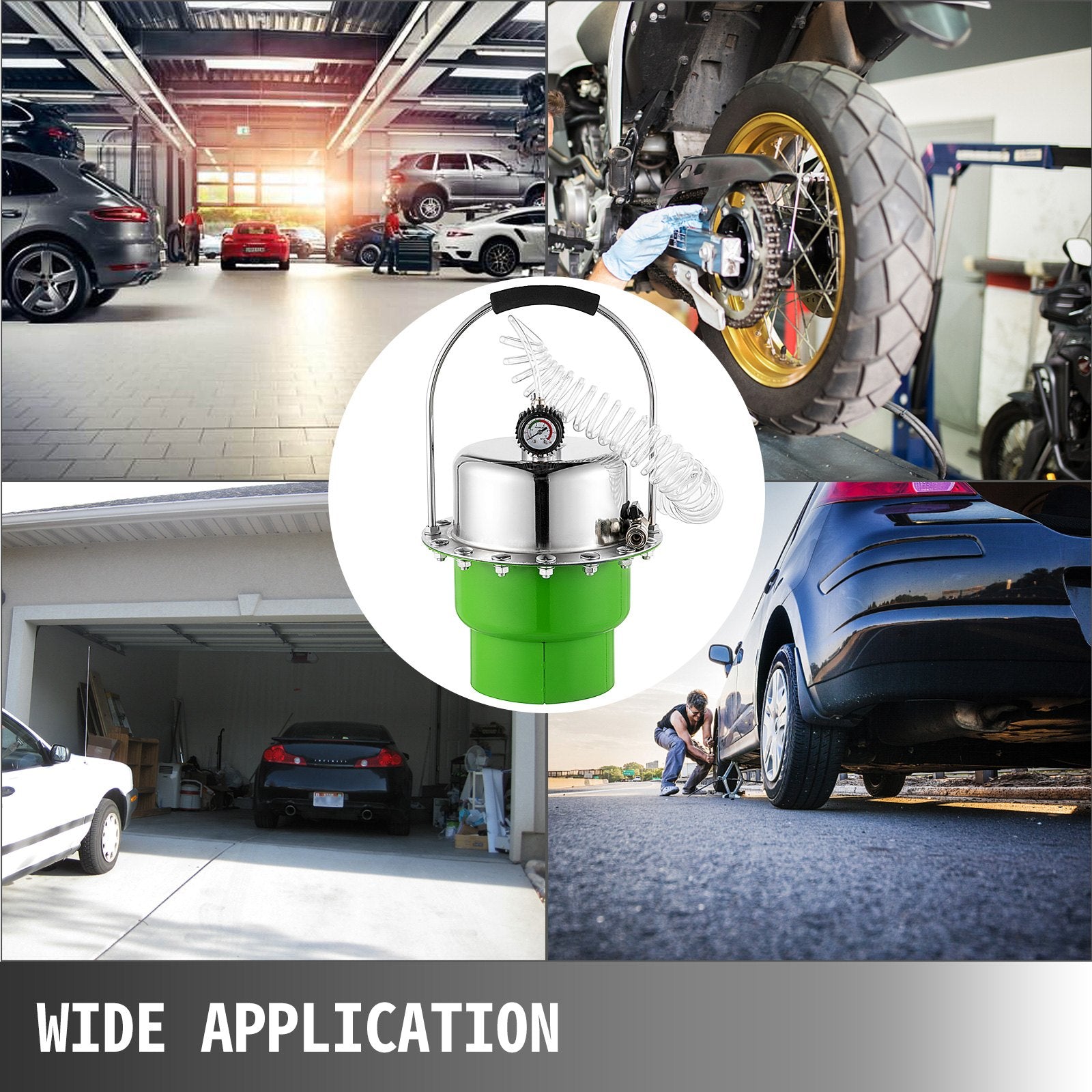 VEVOR Pneumatic Air Pressure Bleeder, Brake Pressure Bleeding Tool Portable Brake and Clutch Bleeder Valve System Kit Garage Workshop Mechanics Brake Oil and Fluid Extractor Bleeder Tool