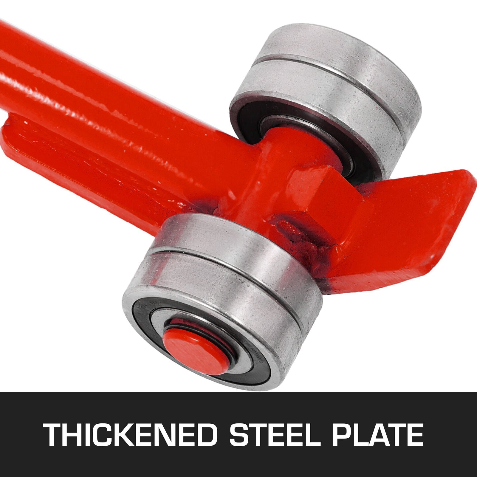 VEVOR Prylever Bar 3T Capacity Steel Pry Lever Bar Heavy Duty with Wheels Prylever with 1.8 m Length Handle