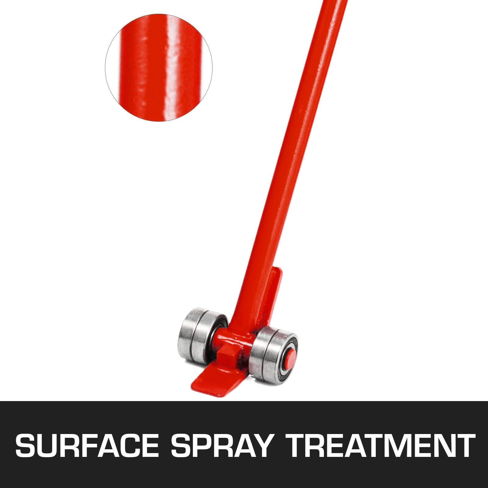 VEVOR Prylever Bar 3T Capacity Steel Pry Lever Bar Heavy Duty with Wheels Prylever with 1.8 m Length Handle