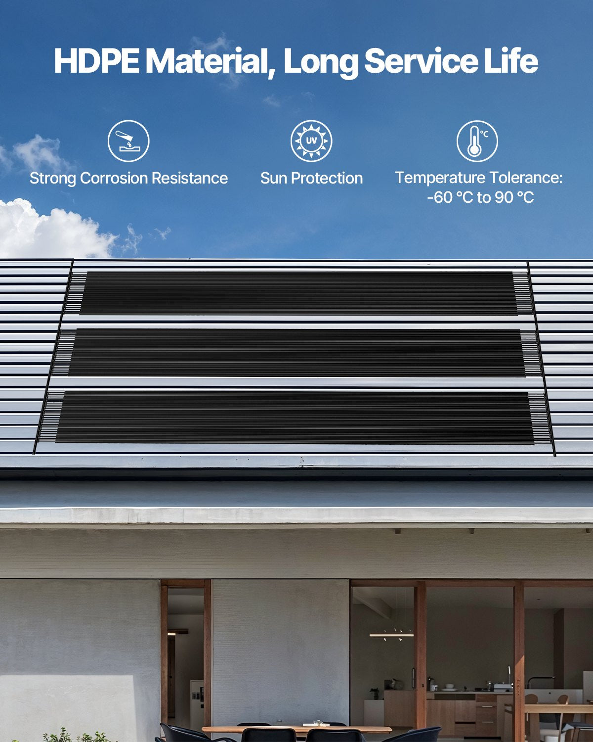 VEVOR Solar Pool Heater 1235 x 7340mm Aboveground & Inground Pool Heating System