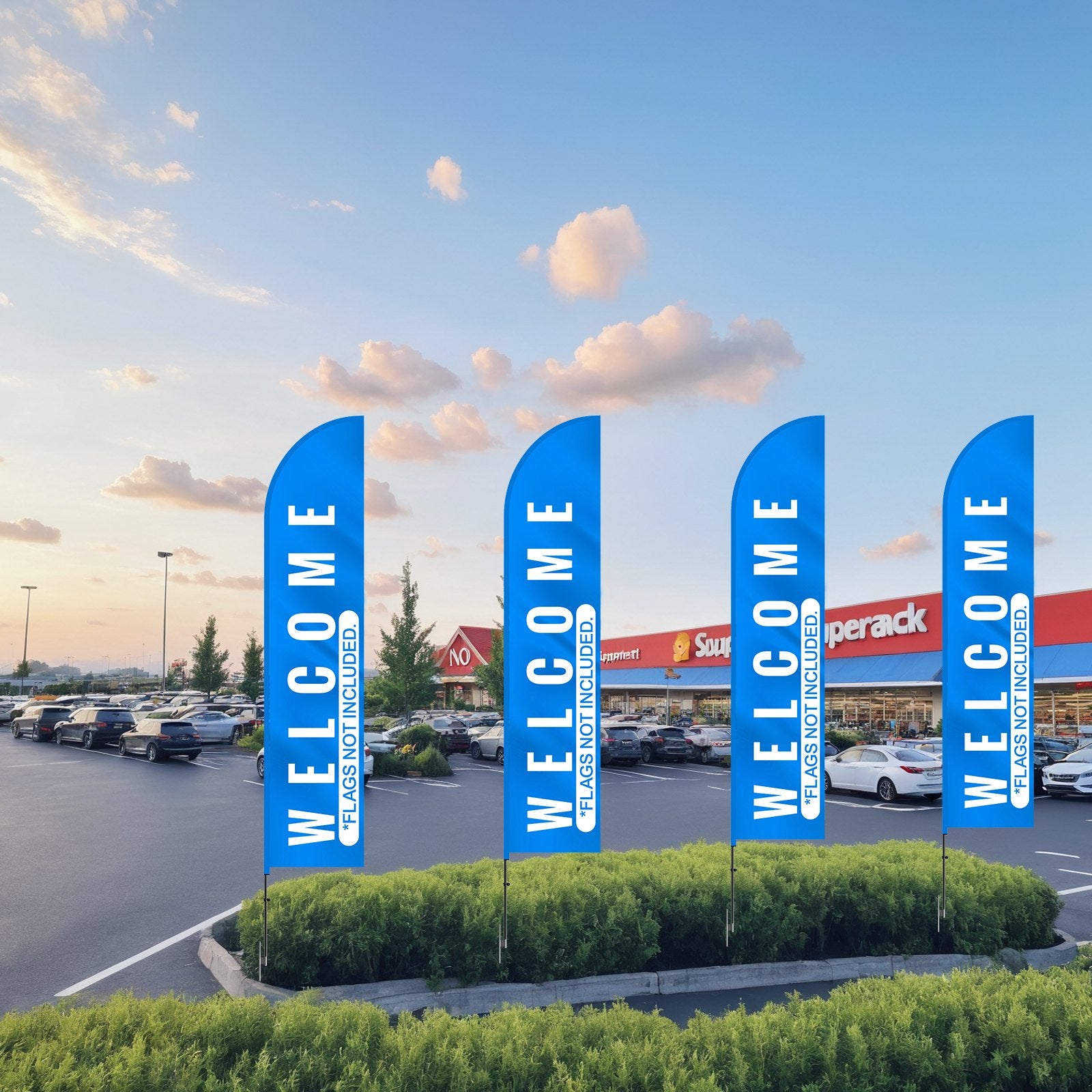 VEVOR Feather Flag Pole Kit, Swooper Flag Pole Set 16.3 ft, Sign Flag Poles for Business Advertising Flags Outdoor, with A Ground Stake and Carrying Bag (Flag Not Included)