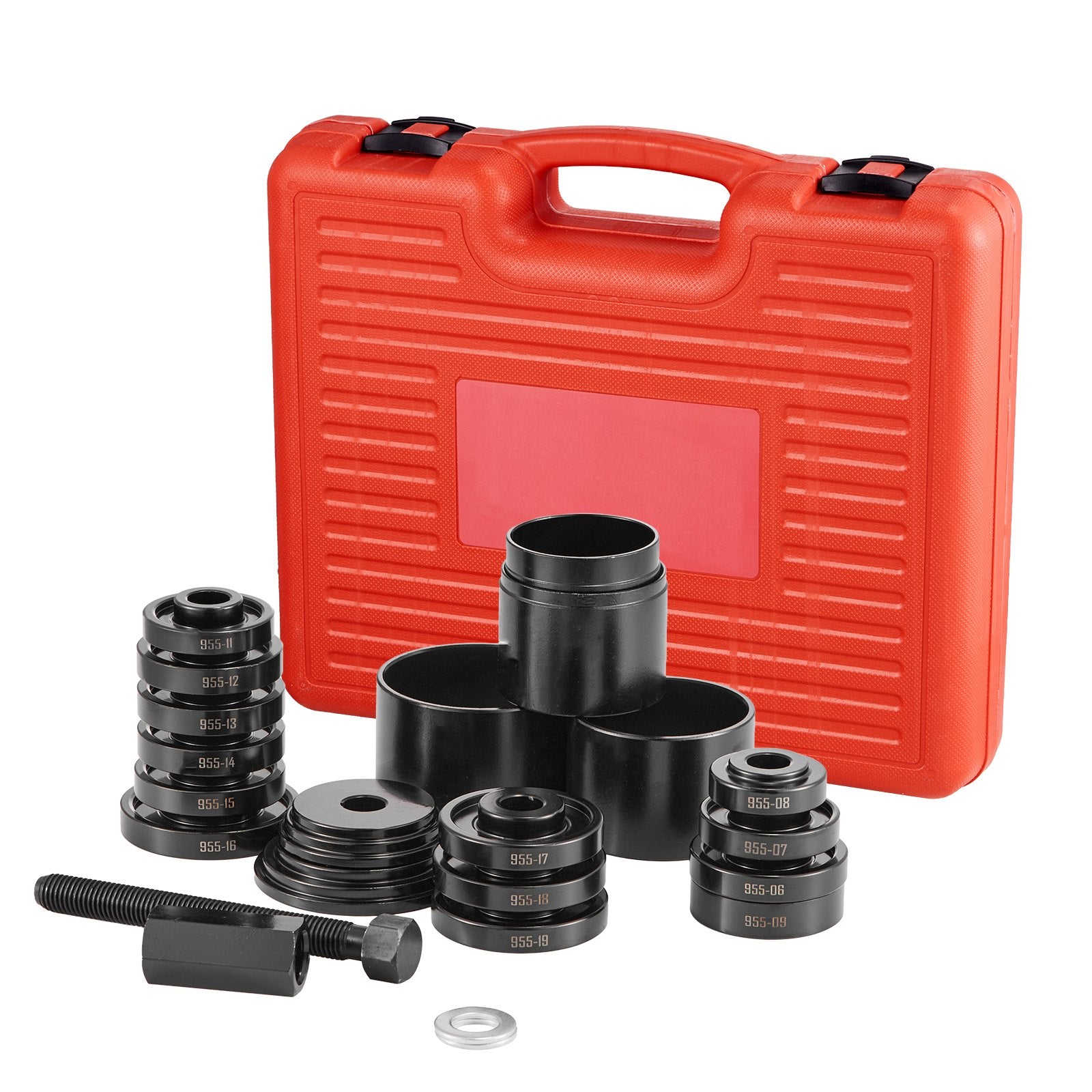 VEVOR Wheel Bearing Press Kit, 23 PCS FWD Bearing Puller Tools, for Front Wheel Drive Bearing Removal and Installation, Wheel Bearing Tool with Sliding Screw, Bushings, Sleeve Plates, Storage Case