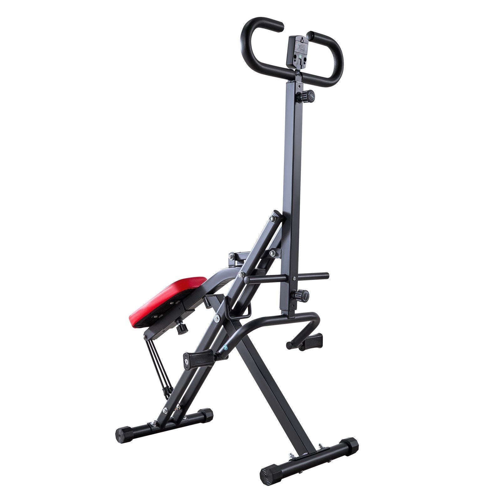 Squat Machine, Deep Squat Rowing Machine for Home, Easy Setup & Foldable Exercise Equipment, Glute Trainer Machine with 3 High-Strength Resistance Bands, Glutes & Leg Home Workout Machine, Black