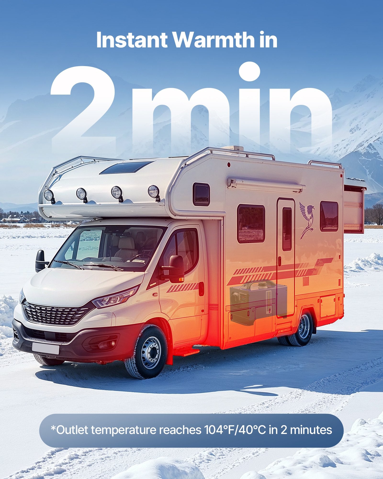 VEVOR Diesel Heater, 8KW, DC 12V/24V, All in One Portable Diesel Air Heater with Remote Control and LCD Display, Fast Heating Low Noise, 5 L Fuel Tank for Vehicles, RVs, Vans, Tractors and Trucks