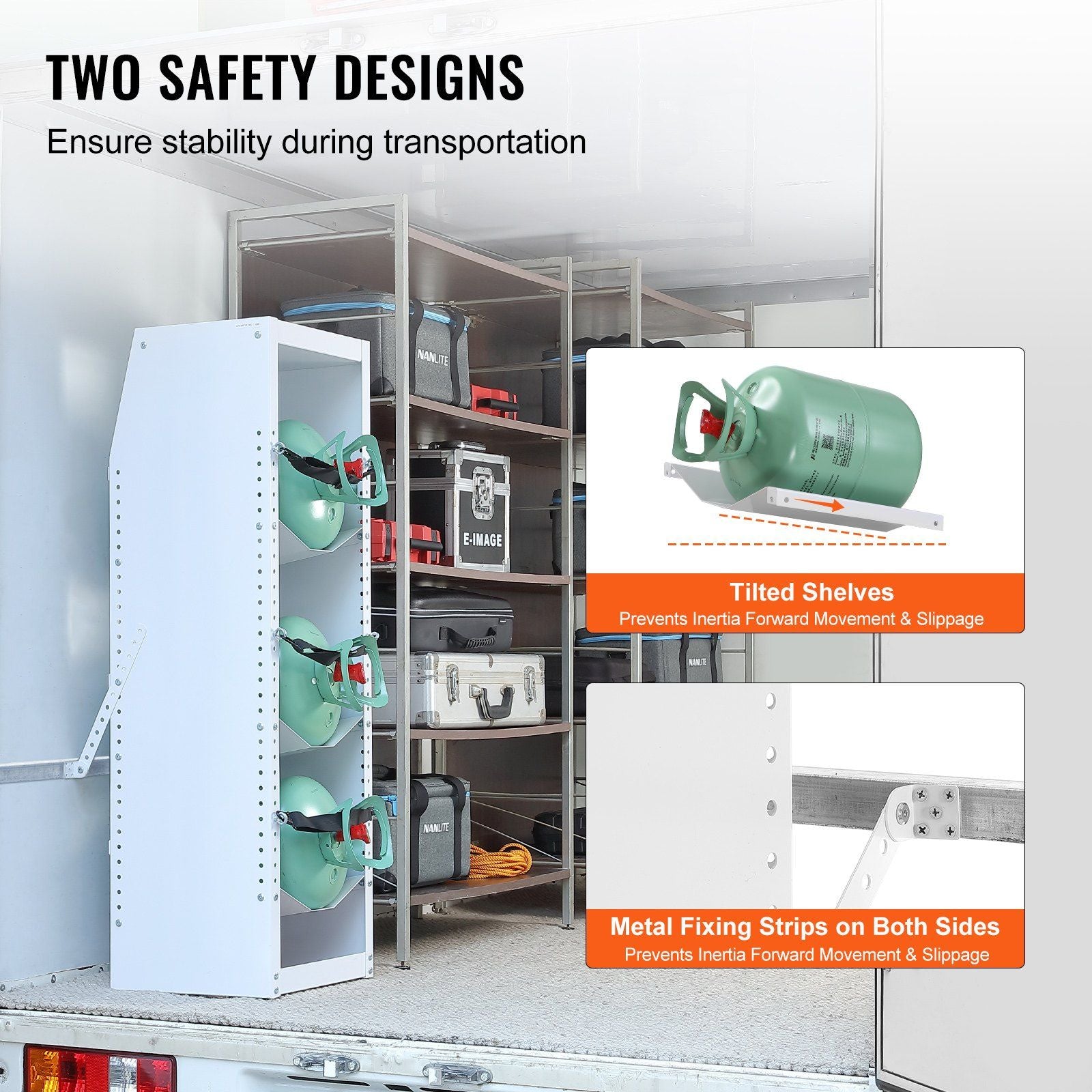 Refrigerant Tank Rack, with 3 x 30-50lb Bottle Tanks, Cylinder Tank Rack 372 × 355 × 1170mm, Refrigerant Cylinder Rack Gas Cylinder Racks and Holders for Freon, Gases, Oxygen, Nitrogen