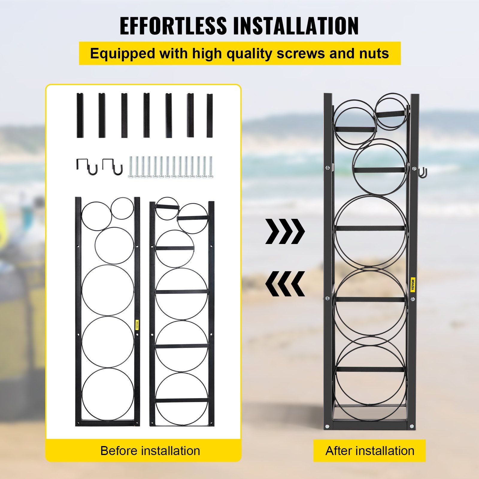 Refrigerant Tank Rack with 3x30lb and Other 3 Saving Space, Cylinder Tank Rack 46x13x4-inch, Refrigerant Cylinder Rack Gas Cylinder Racks and Holders, for Gas Oxygen Nitrogen Storage