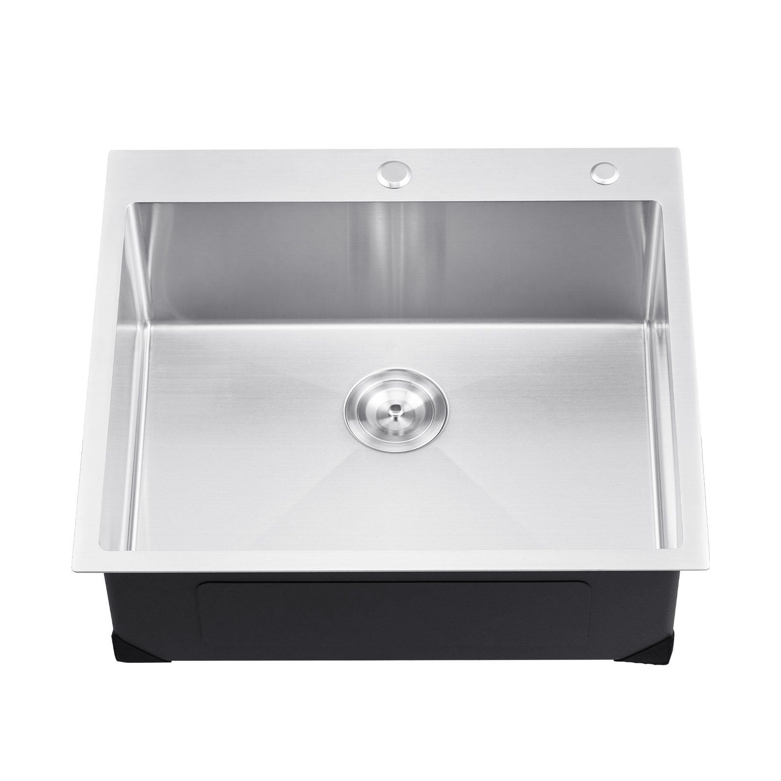 25 inch Kitchen Sink Workstation, 304 Stainless Steel Top Mount Sinks, Drop-In Single Bowl Farmhouse Basin with Accessories, Household Dishwasher Sinks for RV, Prep Kitchen, Laundry Room, Bar