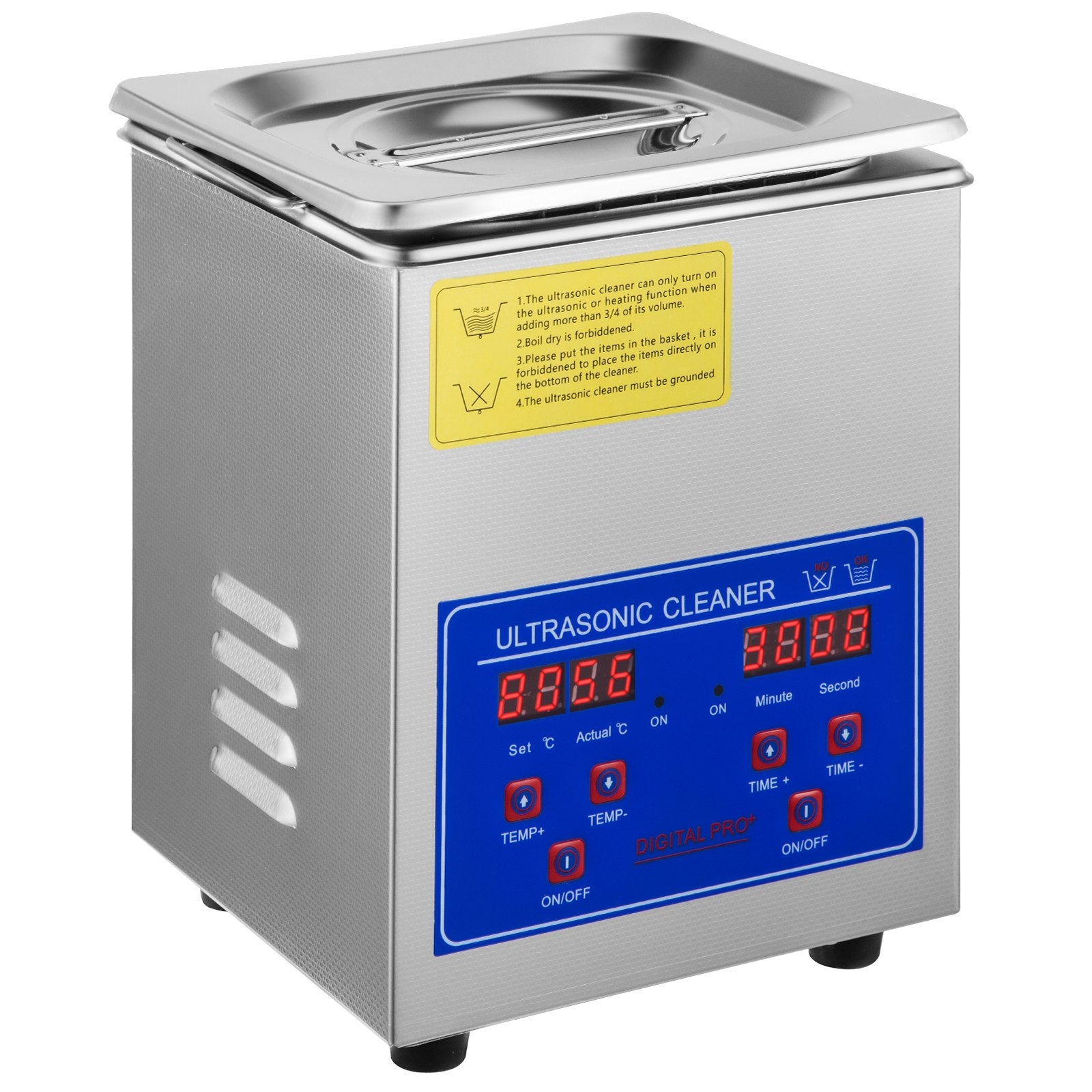 Vevor Ultrasonic Cleaner 1.3 L Ultrasonic Parts Cleaner with Heater Timer,
