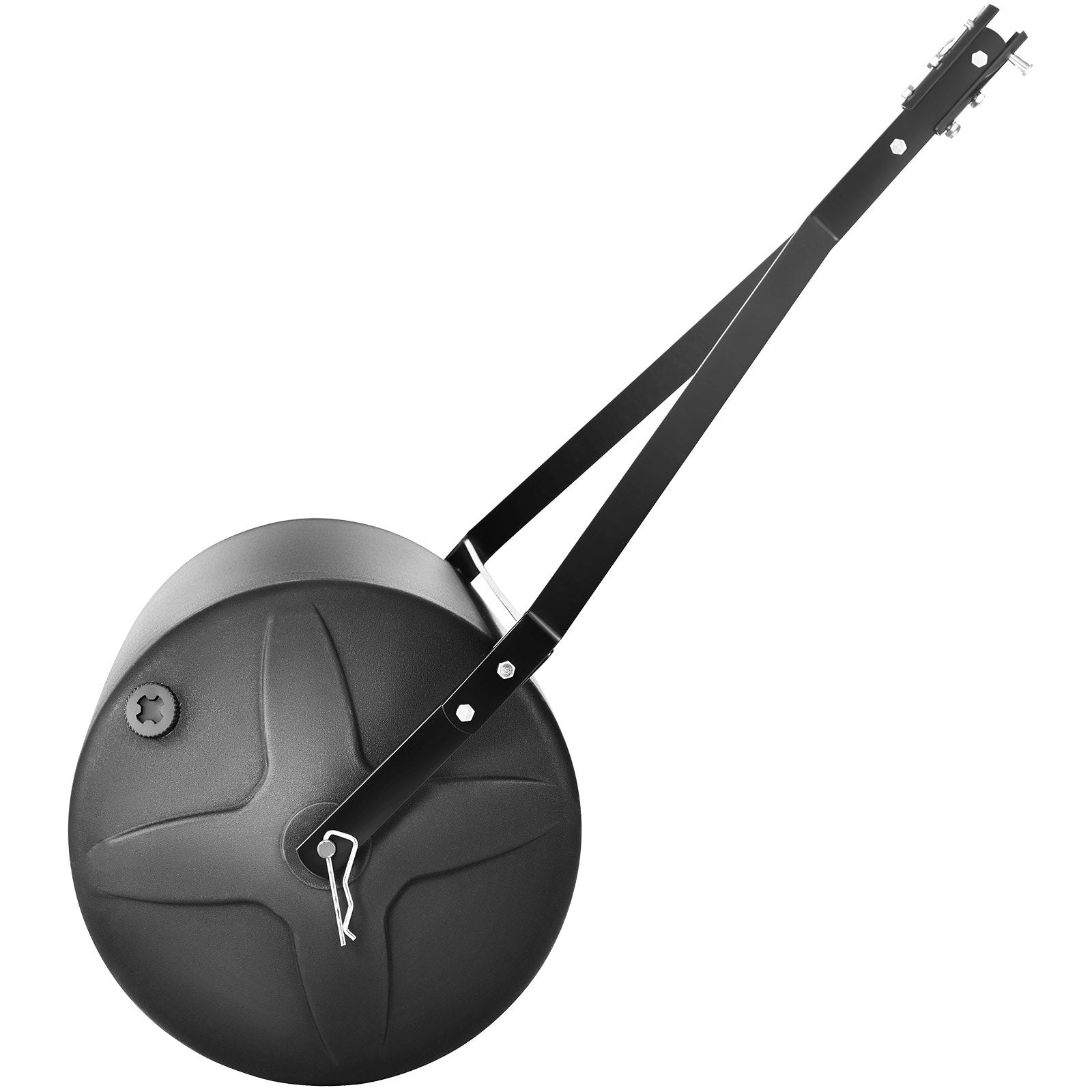 VEVOR Tow Behind Lawn Roller, 400lbs Sand/Water Filled Yard Roller, LLDPE Drum and Steel Frame Sod Roller with Easy-turn Plug, Tow Behind a Tractor or ATV for Lawn, Garden, Farm, Park, Black