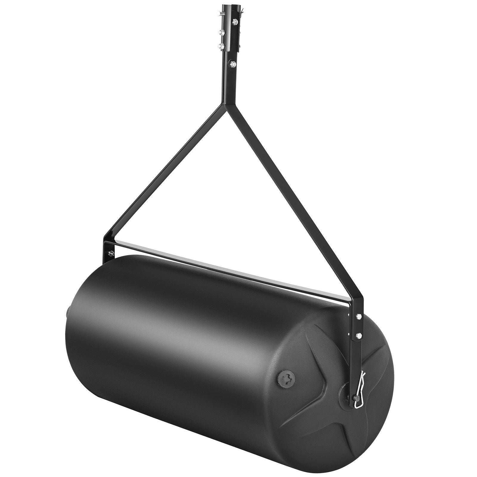 VEVOR Tow Behind Lawn Roller, 400lbs Sand/Water Filled Yard Roller, LLDPE Drum and Steel Frame Sod Roller with Easy-turn Plug, Tow Behind a Tractor or ATV for Lawn, Garden, Farm, Park, Black