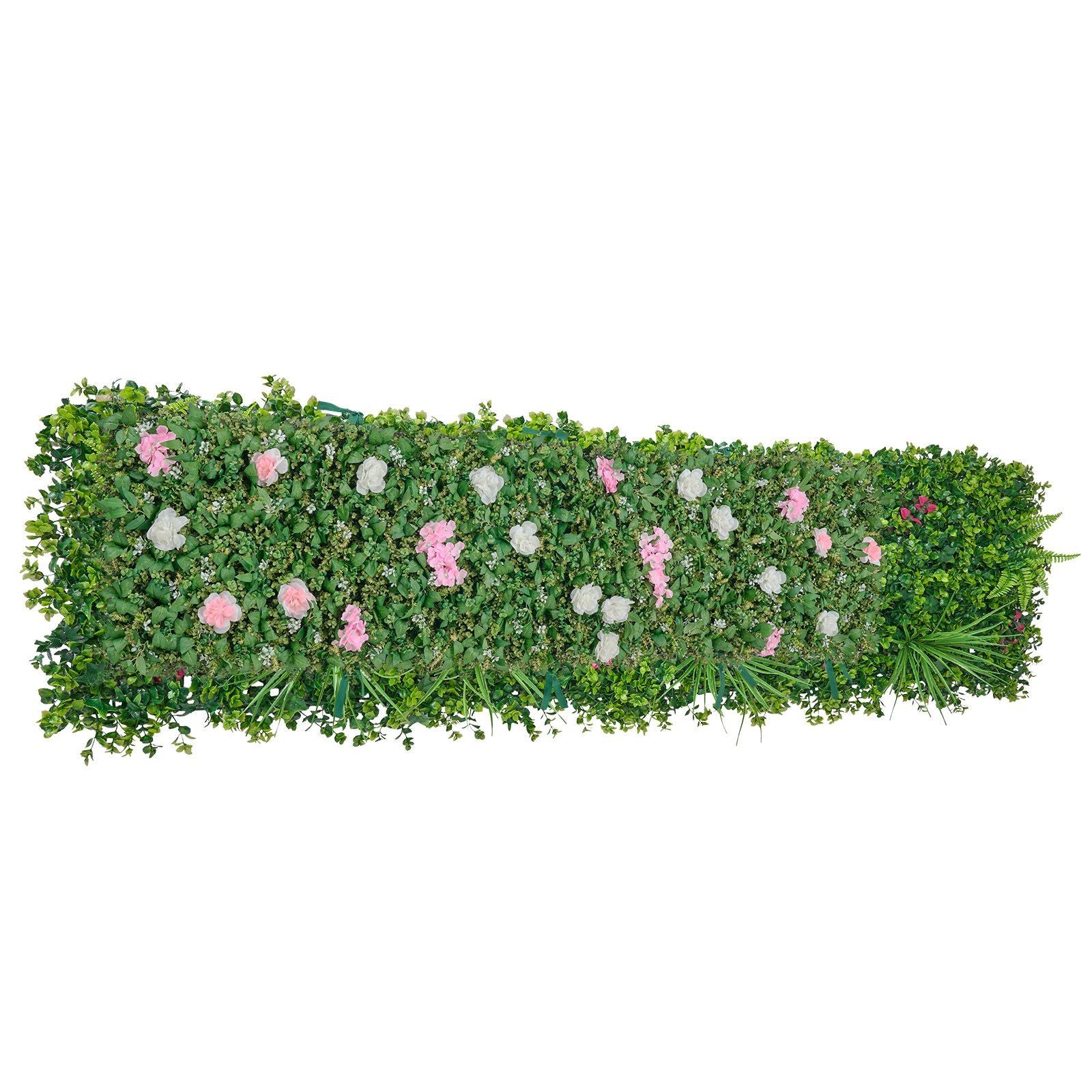 Artificial Luxury Flower Wall Backdrop, 2 PCS, Each Panel 61 x 243.8 cm, Gorgeous 3D Silk Floral Backdrop Pet Friendly, Easy Installation Flower Wall Panel for Wedding, Event, Party, Home Decor
