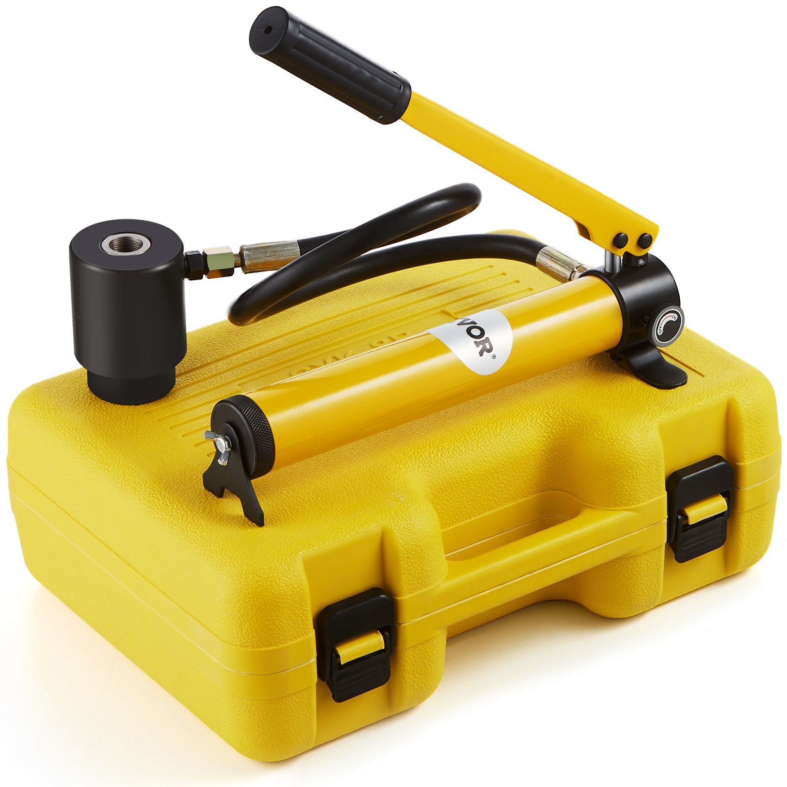 VEVOR 10 Ton Hydraulic Knockout Punch Kit, 1/2" to 2" Conduit Hole Cutter Set, KO Tool Kits with Puncher 6 Piece, Metal Sheet Driver Tools, For Aluminum, Brass, Stainless Steel, Fiberglass and Plastic