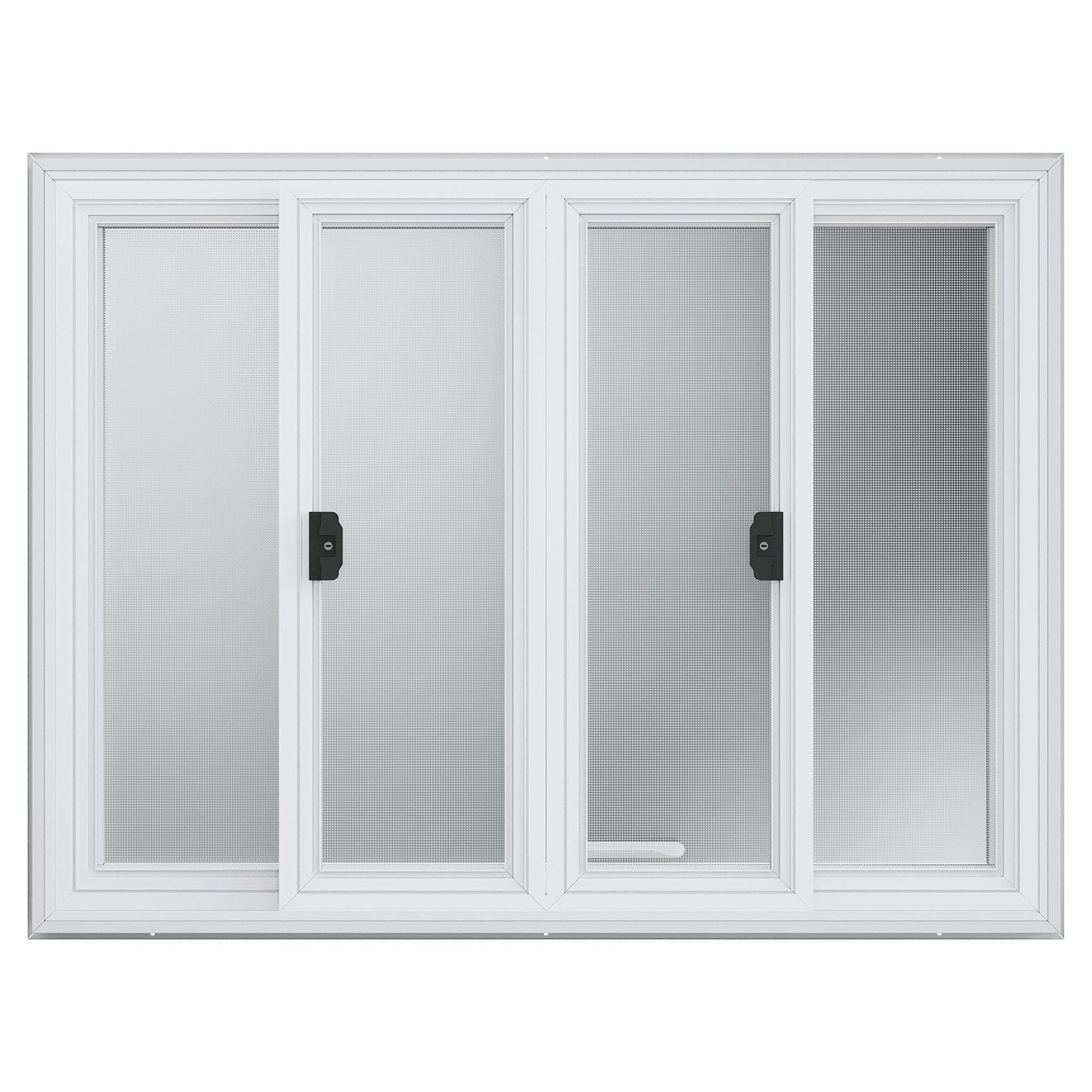 Concession Window for Food Truck, 1220x915 mm Aluminum Alloy Service Window, Up to 85 Degrees Serving Window with 4 Sliding Windows & Awning Door & Drag Hook, for Food Truck Concession Trailer