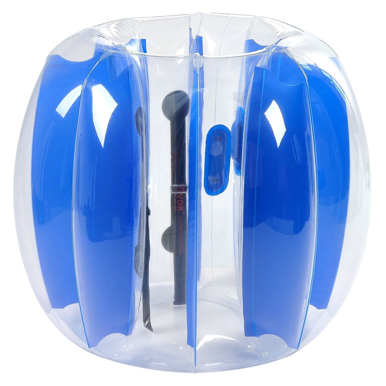 Inflatable Bumper Balls 1-Pack, 4FT/1.2M Body Sumo Zorb Ball, Durable Thick PVC Human Hamster Bubble Knocker for Outdoor Sports Team Gaming Play, Bopper Toy for Garden Yard Park, Blue Stripes