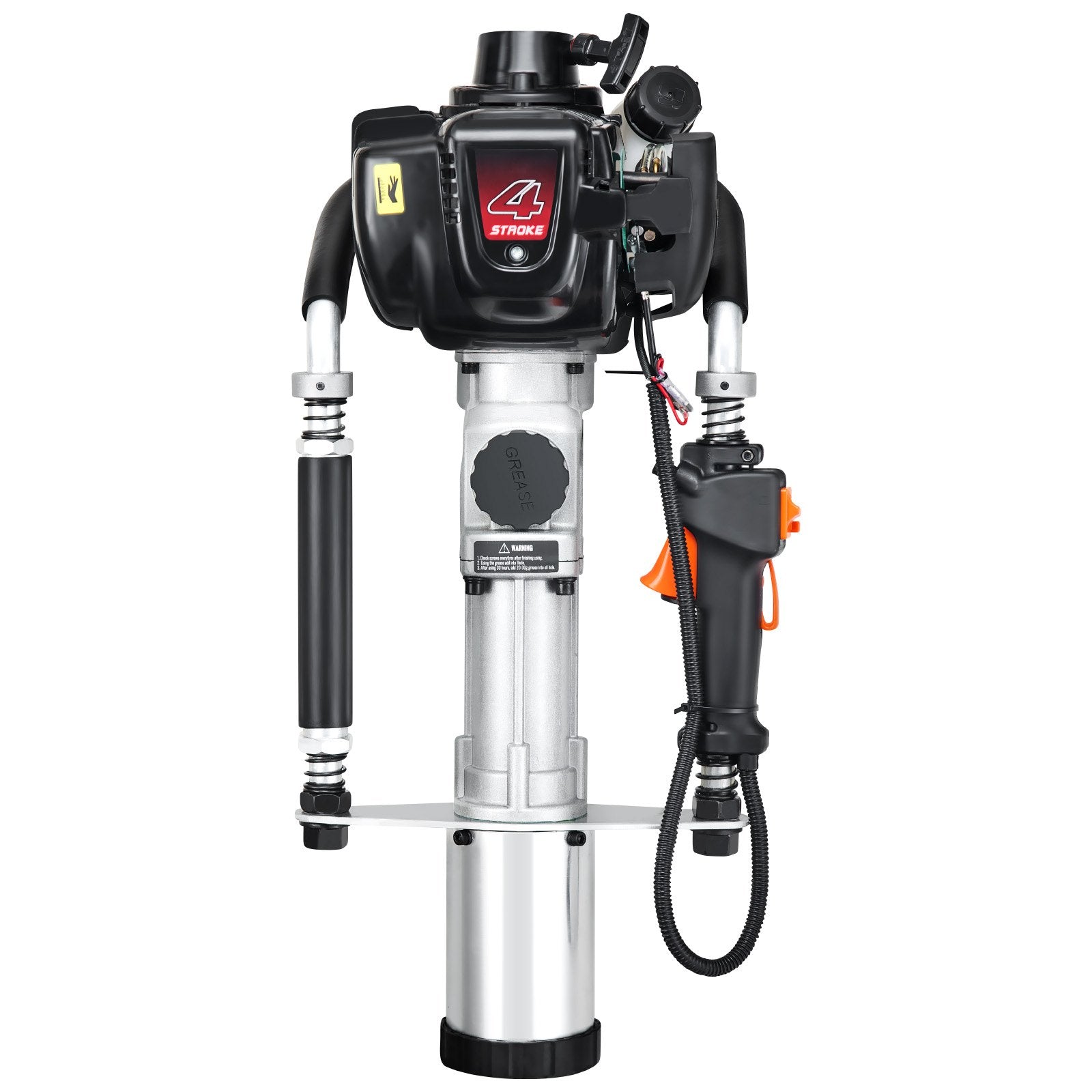 VEVOR 37.77cc Gas-Powered T Post Driver 4-Stroke Fence Piling Pounder w/ 3 Head