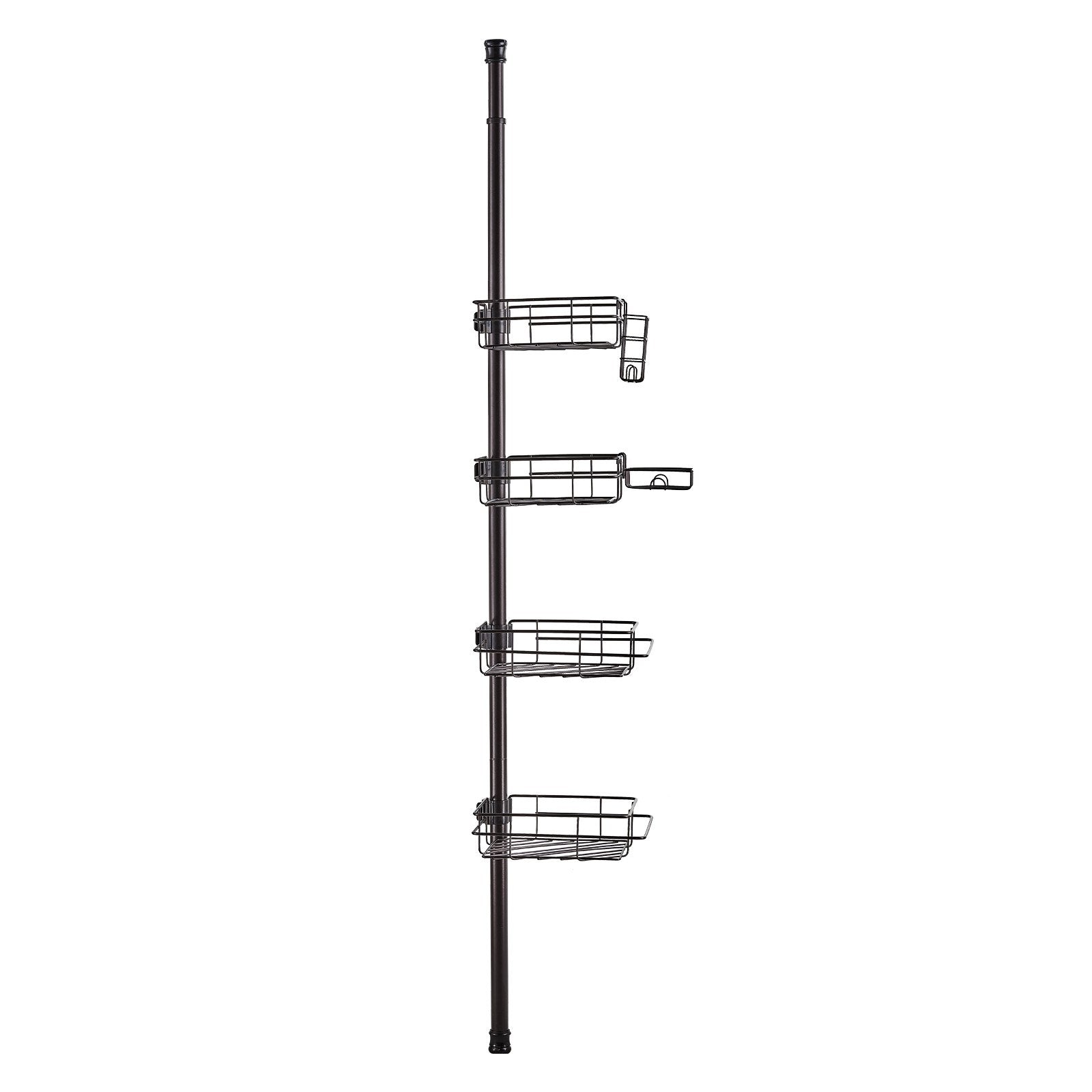 VEVOR 42" to 114" High Shower Corner Caddy Tension Pole Rust-Proof Tension Pole