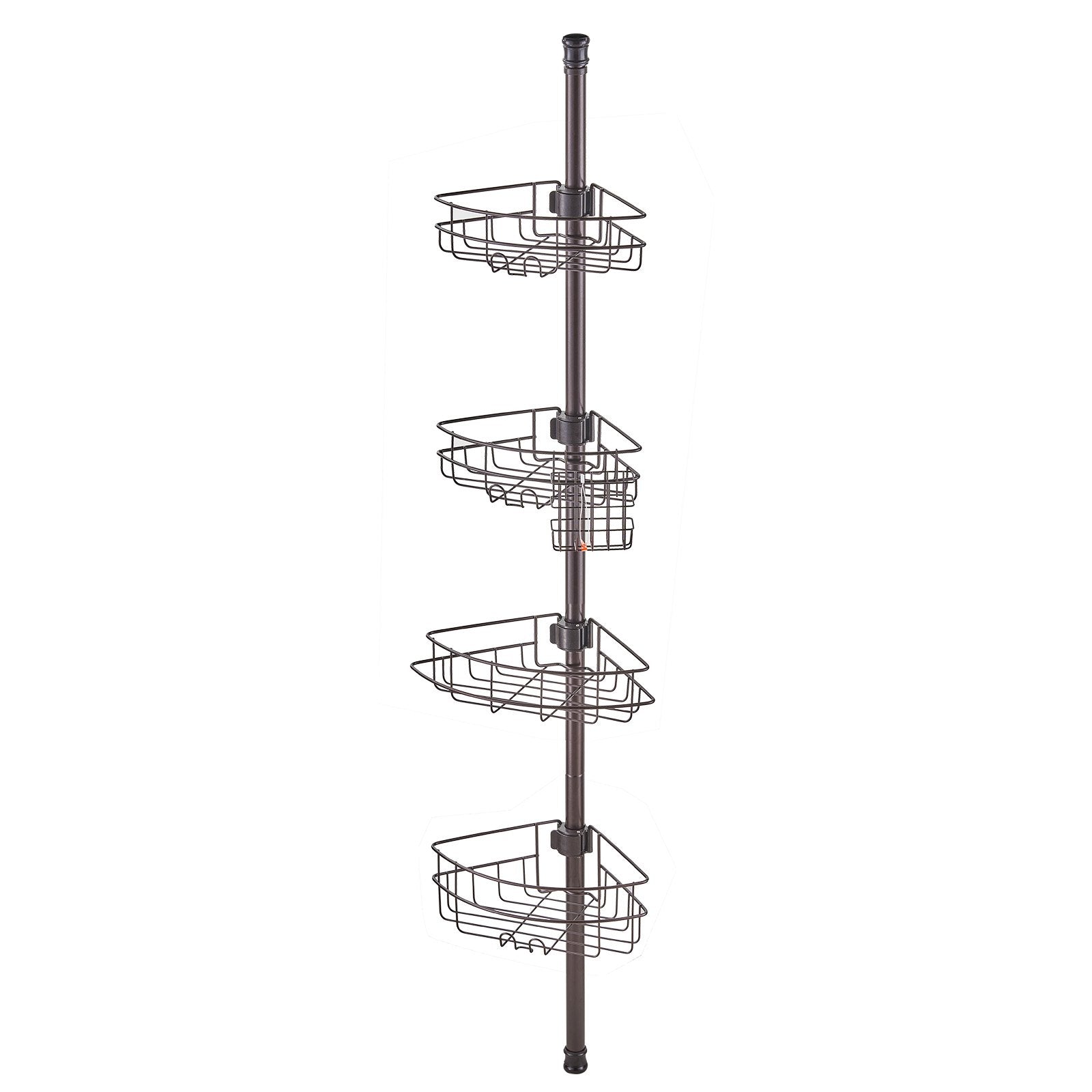 VEVOR 56" to 114" High Shower Corner Caddy Tension Pole Rust-Proof Tension Pole