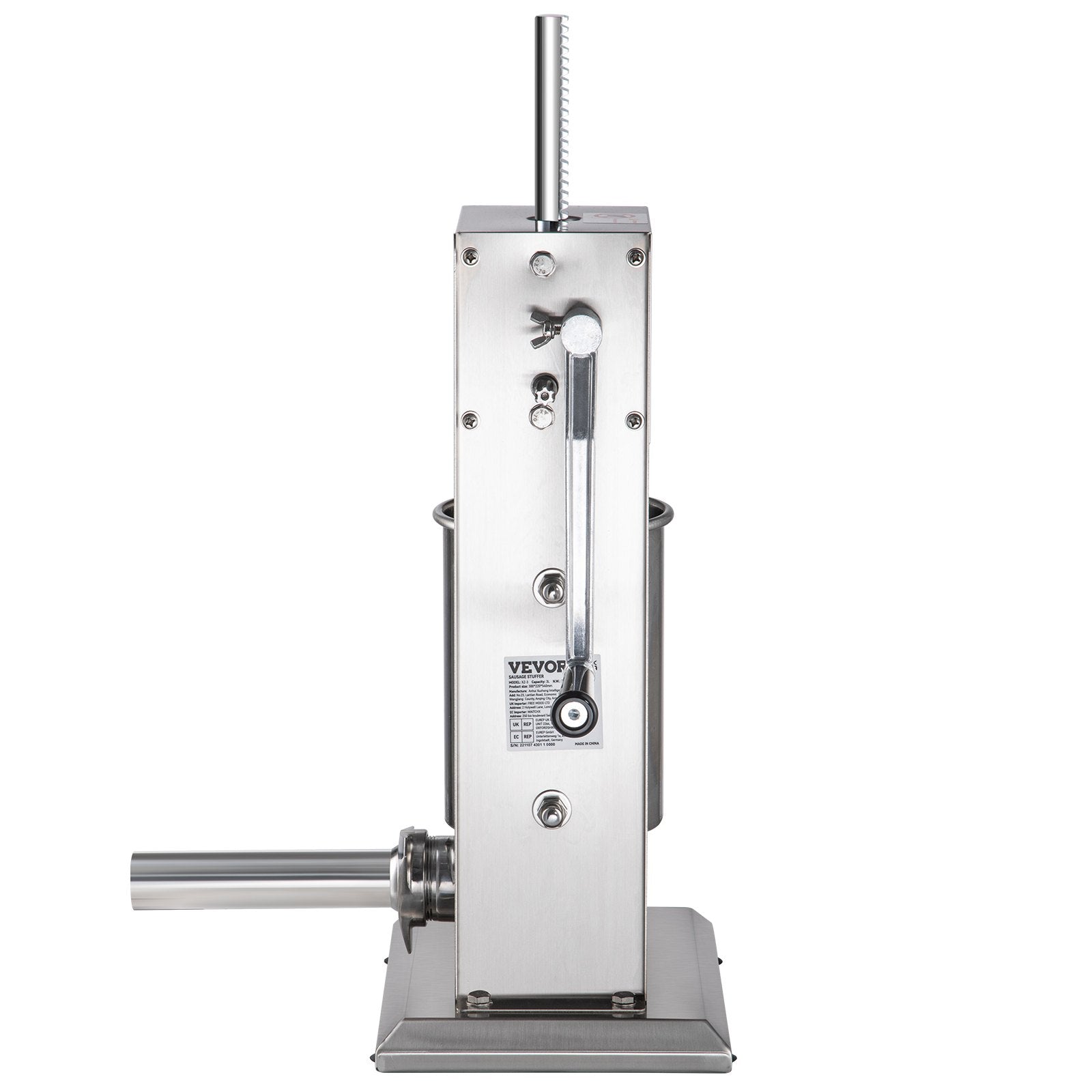 VEVOR Sausage Stuffer 5LBS/3L Capacity Homemade Sausage Maker Stainless Steel