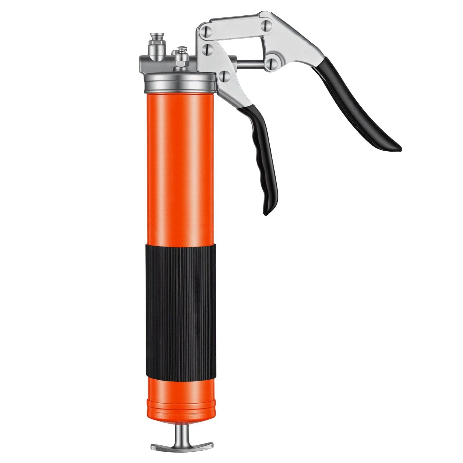 Grease Gun, 8000 PSI, Pistol Grip Grease Gun Kit with 0.4 L Capacity, Includes 46 cm Flex Hose, Double Handle Grease Coupler, Extension Rigid Pipe & Sharp Type Nozzle for Automotive, Marine