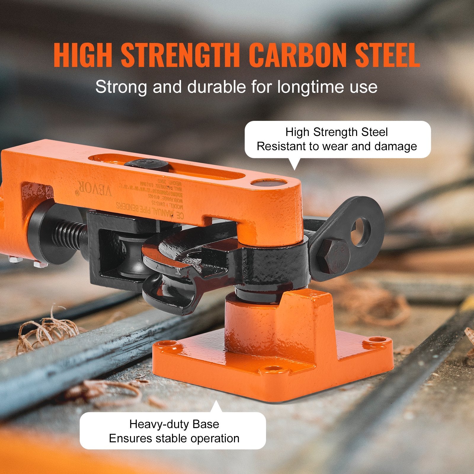 VEVOR Pipe Tube Bender, 3/8" to 1" OD Manual Pipe Tube Bender with 7 Bending Dies, 180° Copper Aluminum Pipes Bending Tools for HVAC Air Conditioning Refrigerator Auto Repair