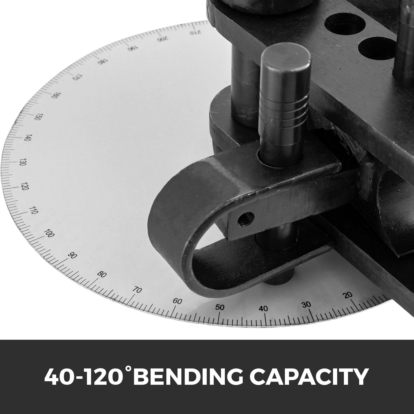 VEVOR Tube Bender Max Bending Degree 240°,Heavy Duty Metal Pipe and Tube Notcher With 3 Dies,Tube Pedestal Bender 0 up to 240 Degree,Metal Working Tools and Equipment