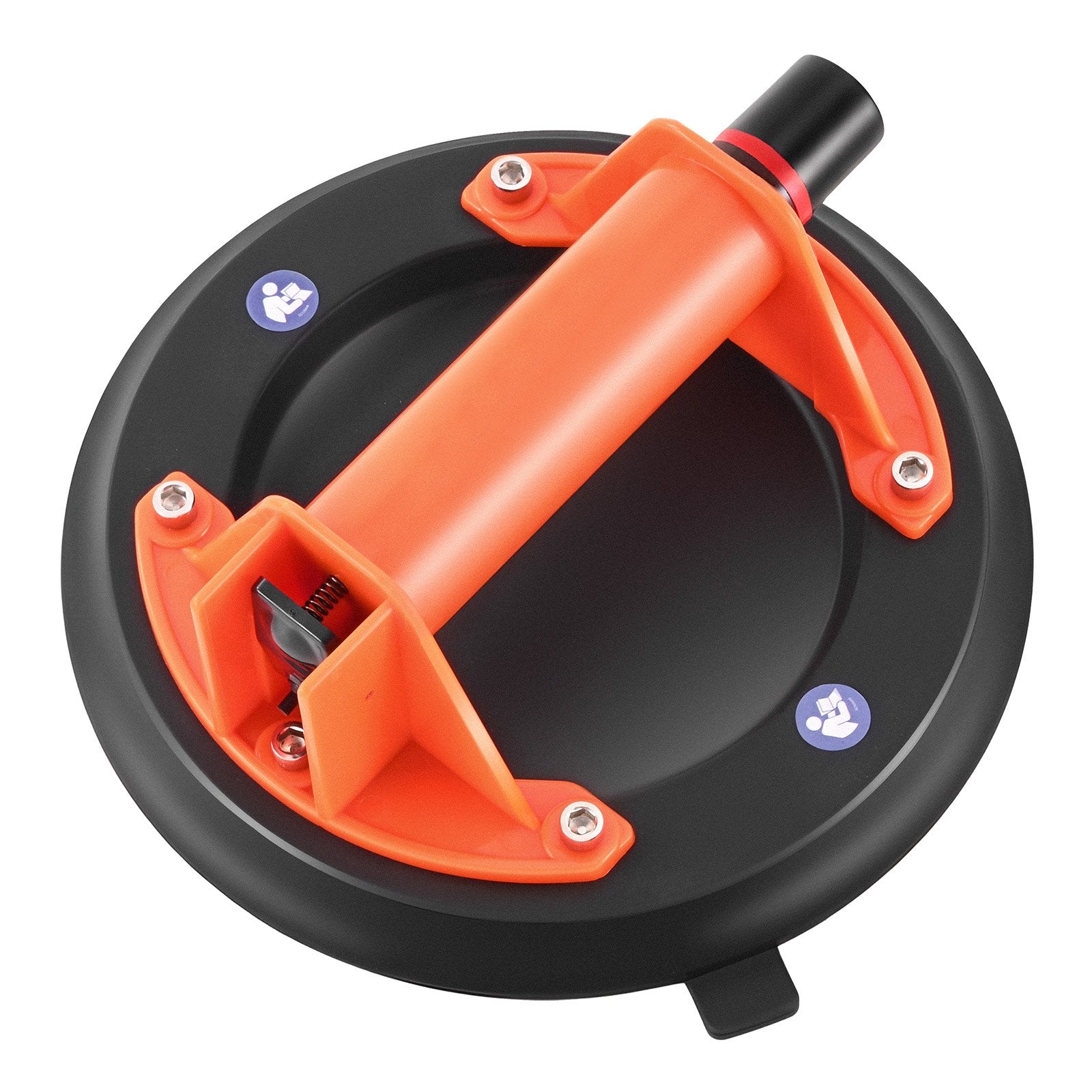 VEVOR Vacuum Suction Cup, 203 mm Vacuum Glass Lifter with ABS Handle, 180 kg Max Lifting Capacity Tile Suction Cup Tool with Carrying Case for Lifting Large Tile, Granite, Drywall, Windows (1-Pack)