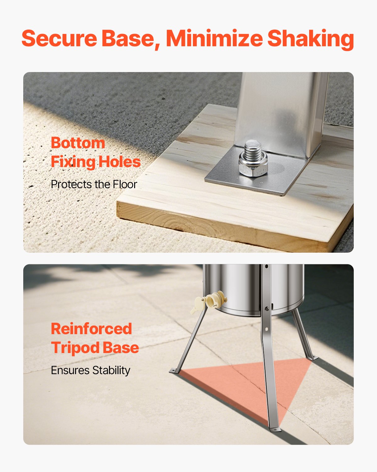 VEVOR Honey Extractor, 2 Frame Manual Honey Spinner with Transparent Lid, Stainless Steel Honeycomb Drum Spinner with Height Adjustable Stand, Honeycomb Extraction Centrifuge Equipment for Beekeeping