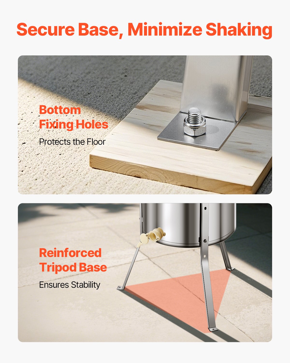 VEVOR Honey Extractor, 4/8 Frame Manual Honey Spinner with Transparent Lid, Stainless Steel Honeycomb Drum Spinner with Height Adjustable Stand, Honeycomb Extraction Equipment for Beekeeping