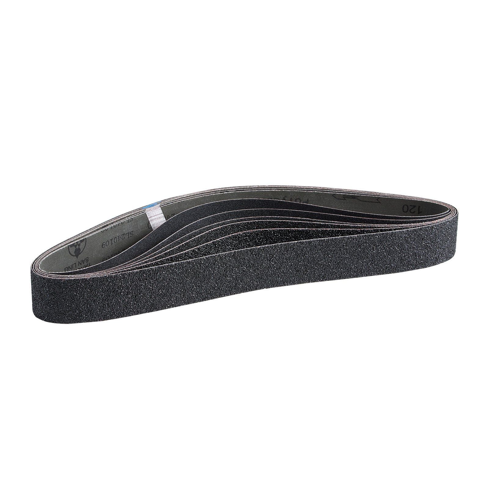 Sanding Belts, 50mm x 1066mm Belt Sander Sanding Belts, 6 PCS (Each of 36 40 60 80 100 120 Assorted Grits) Silicon Carbide for Knife Sharpening, Metalworking, Composites, Plastic Finishing