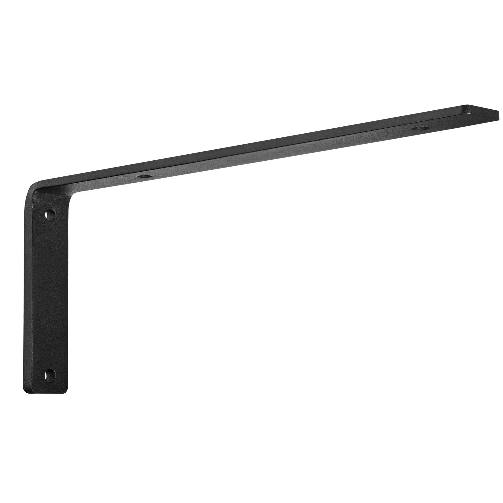 VEVOR Shelf Bracket, Heavy Duty Floating Shelf Brackets 25.6 x 15.5 cm, 4 Pcs Brackets for Shelves, 5mm Thick Matte Black L Shelf Bracket,Steel Shelving Brackets with 72.6 kg Load Capacity